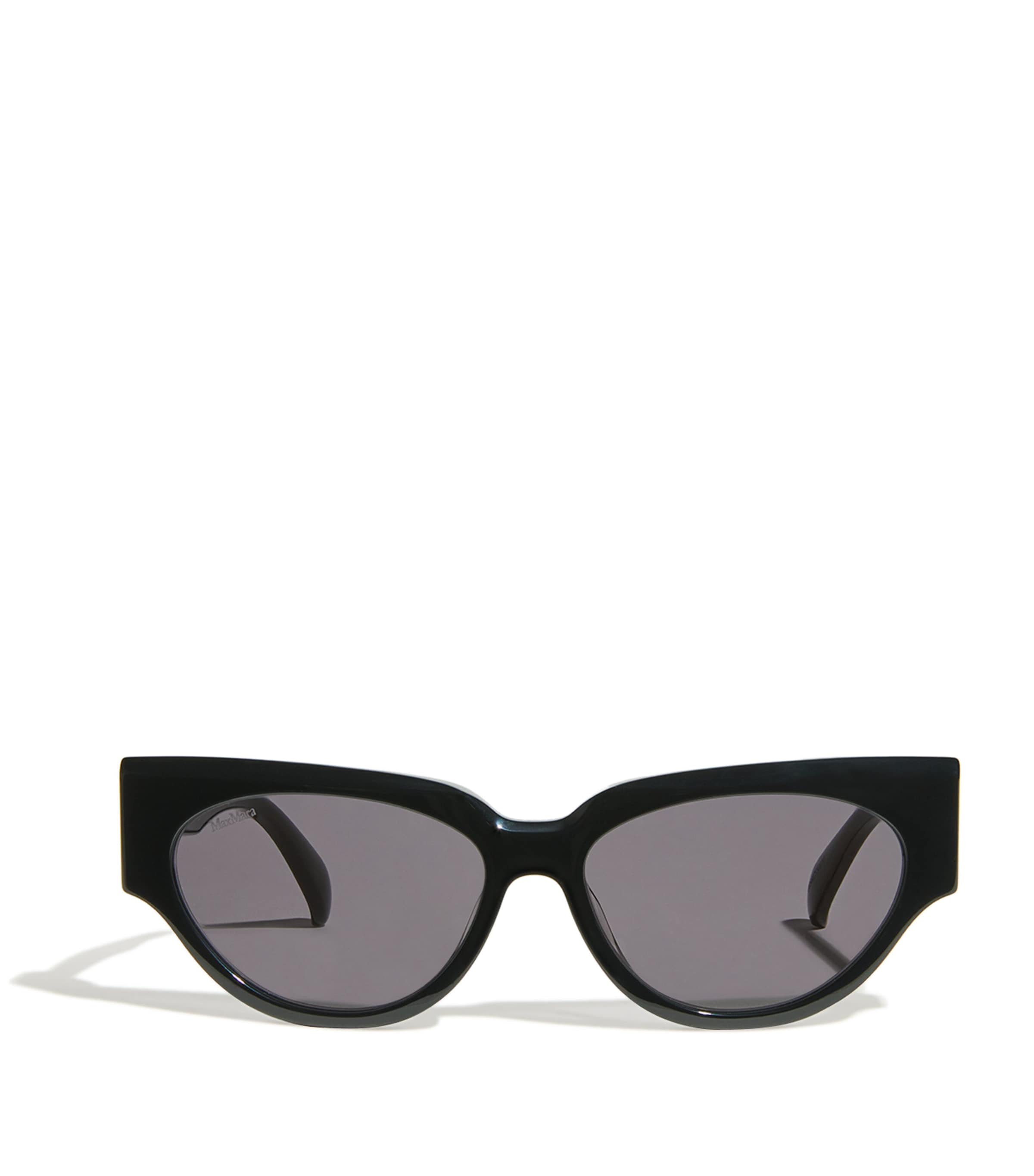 Max Mara Acetate Oval Clip1 Sunglasses In Black