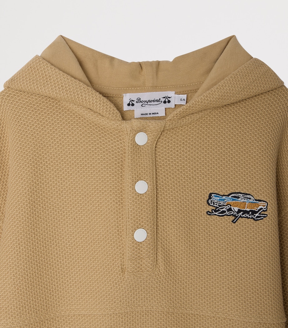Bonpoint Waffle Edan Hoodie (10-14 Years) Upb Beige Image 3