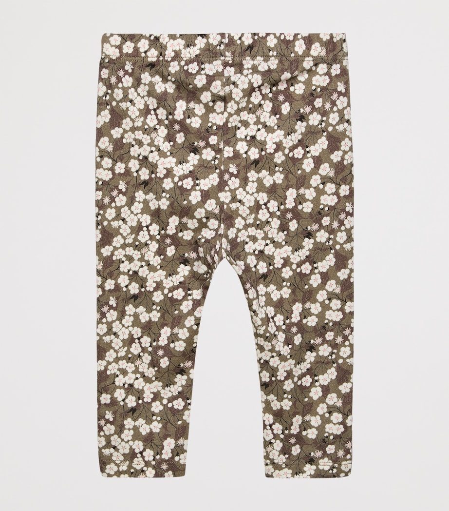 Stretch-Cotton Printed Leggings (3-24 Months) MOCHA MITSI Image 2