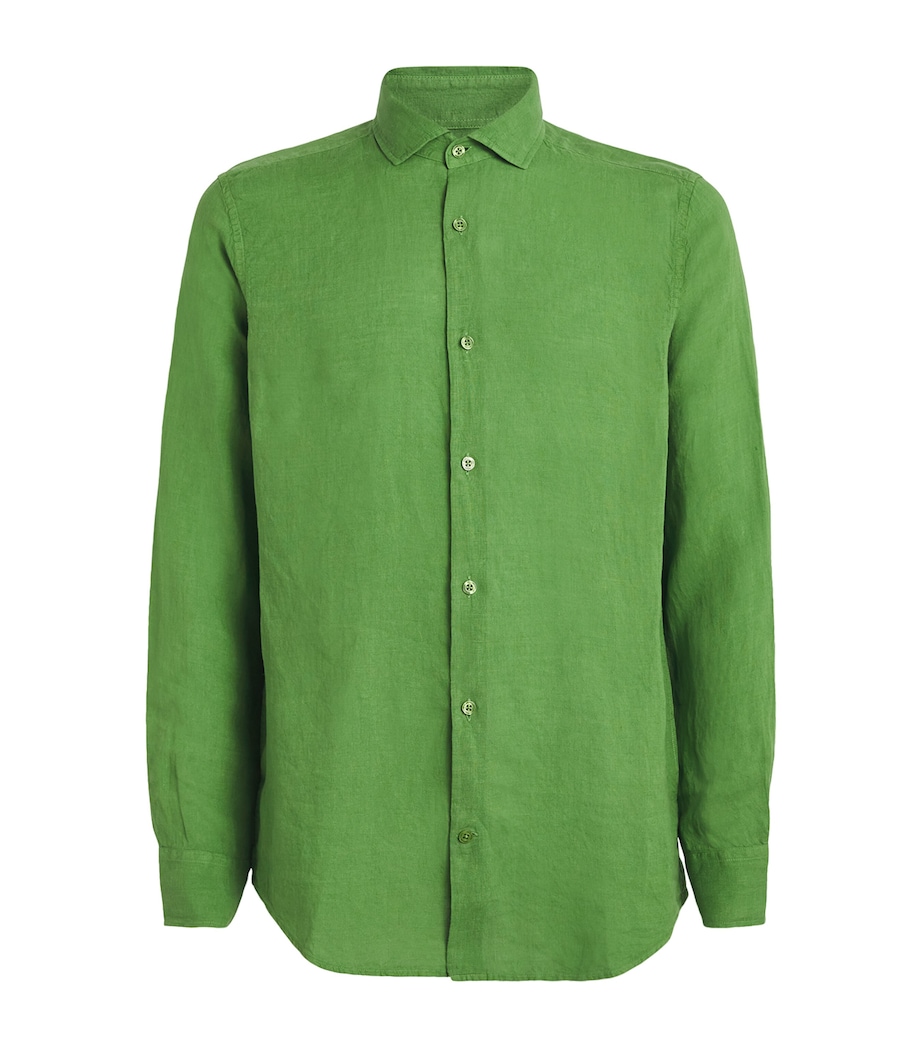 Linen Antonio Shirt 868 PARAKEET GRN Image 1