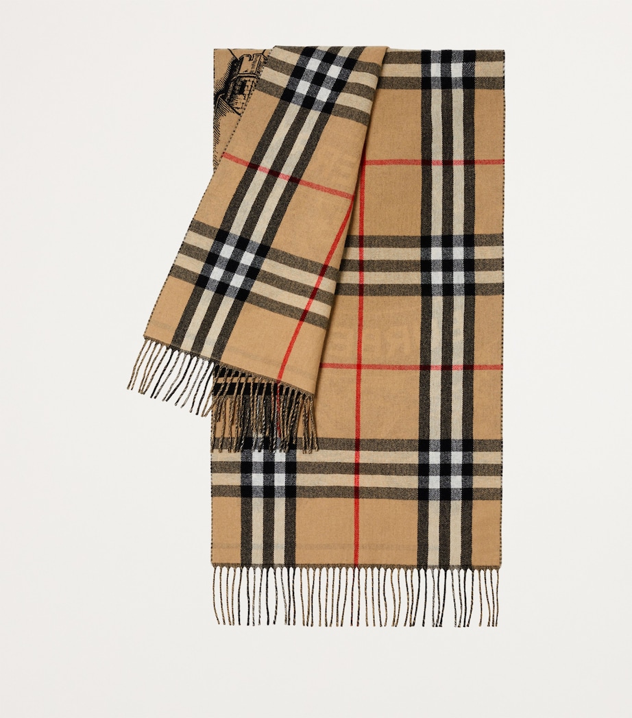 Cashmere Reversible EKD Scarf ARCHIVE BEIGE Image 2