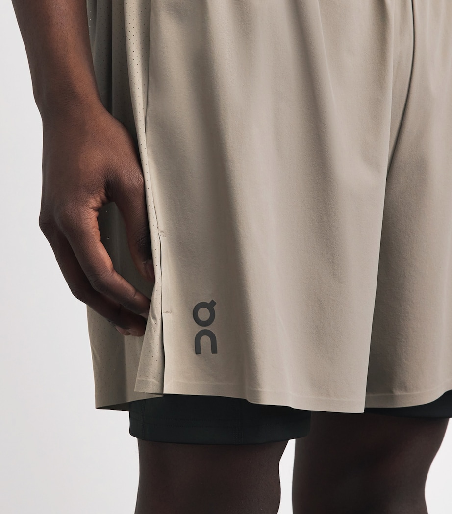 On Mens 2-in-1 Performance Shorts Cinder | Black Image 3