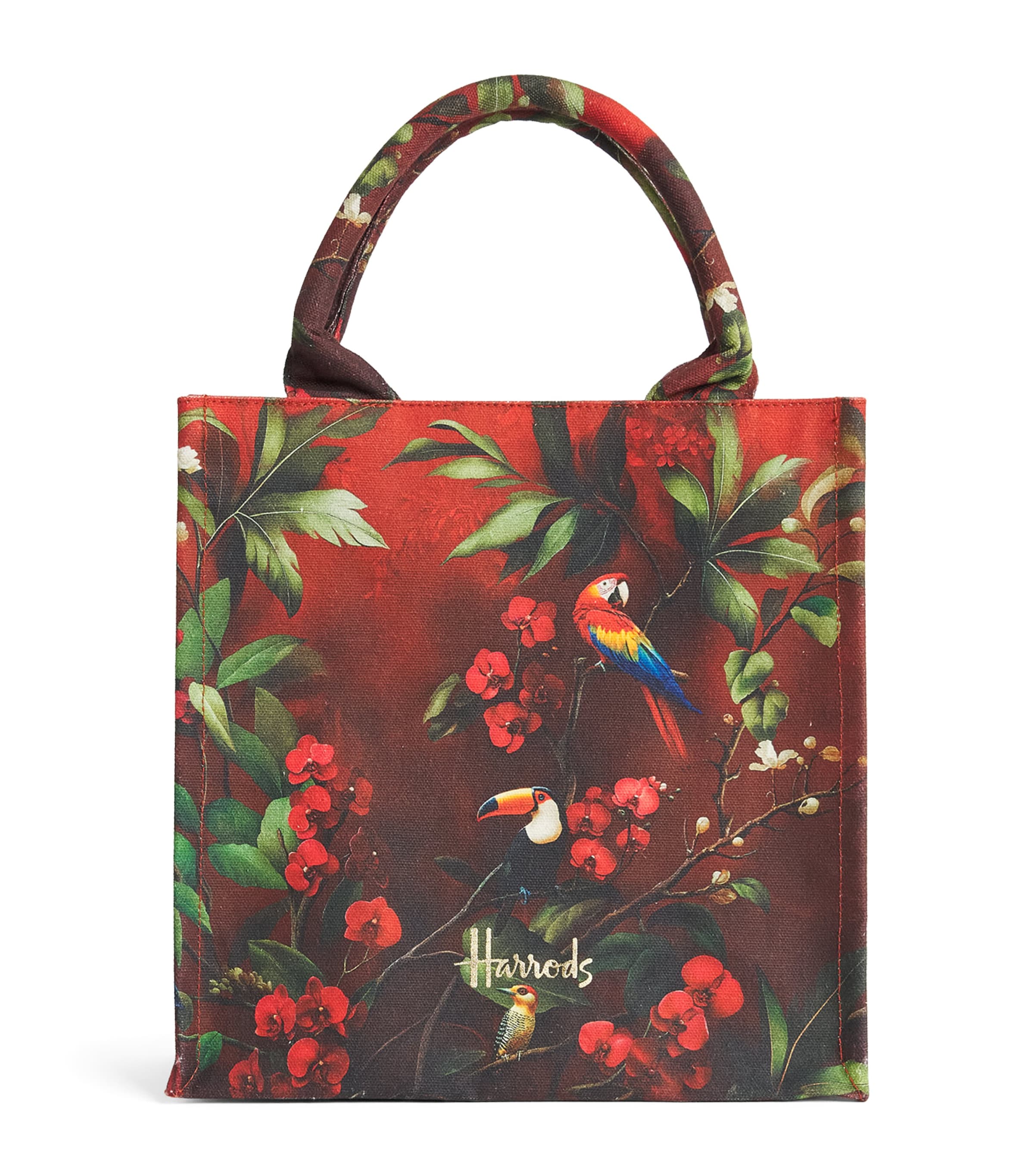 Harrods Small Exotics Blend 49 Tote Bag Red Image 1
