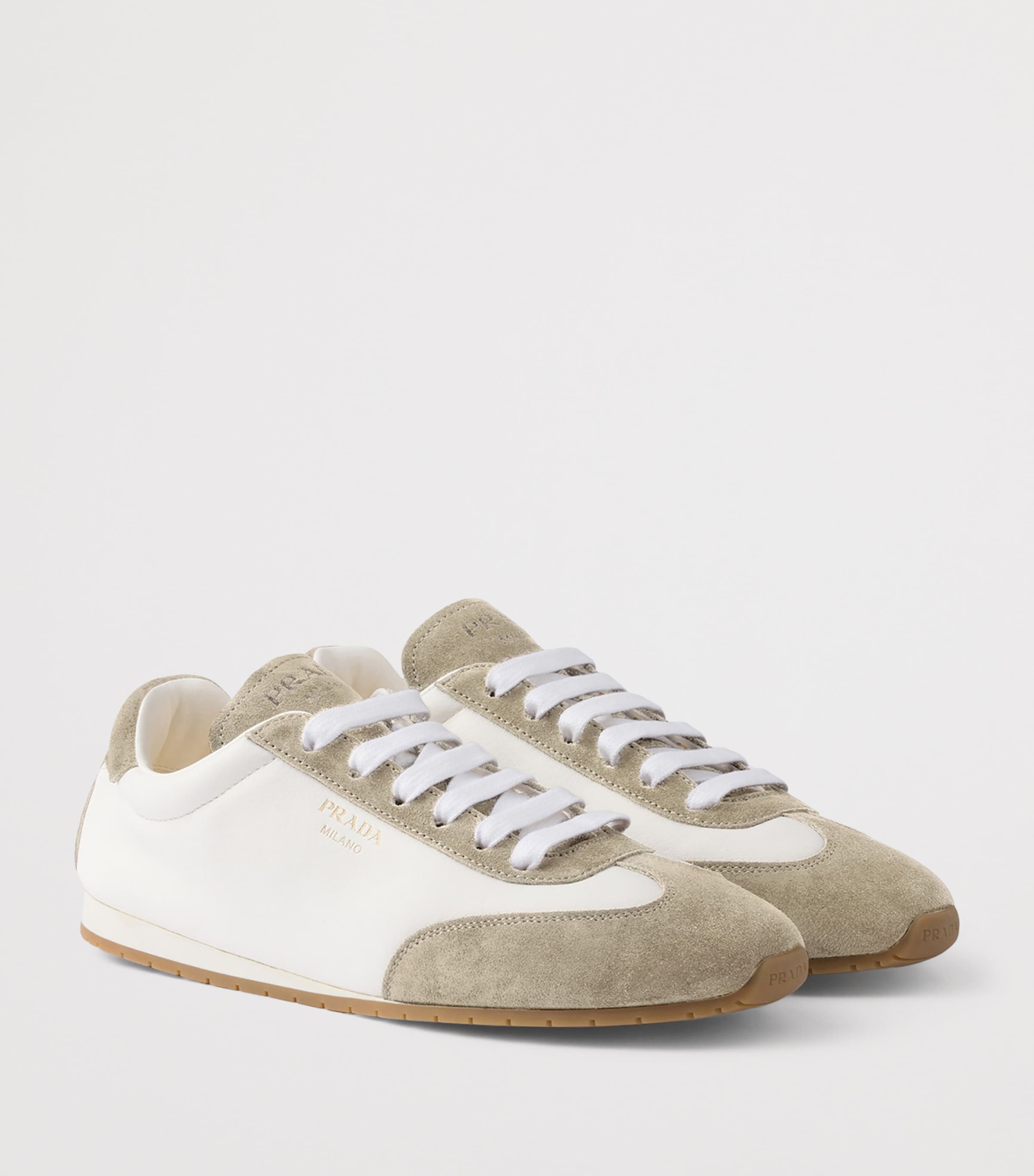 Nappa Leather and Suede Sneakers F04RG Image 2