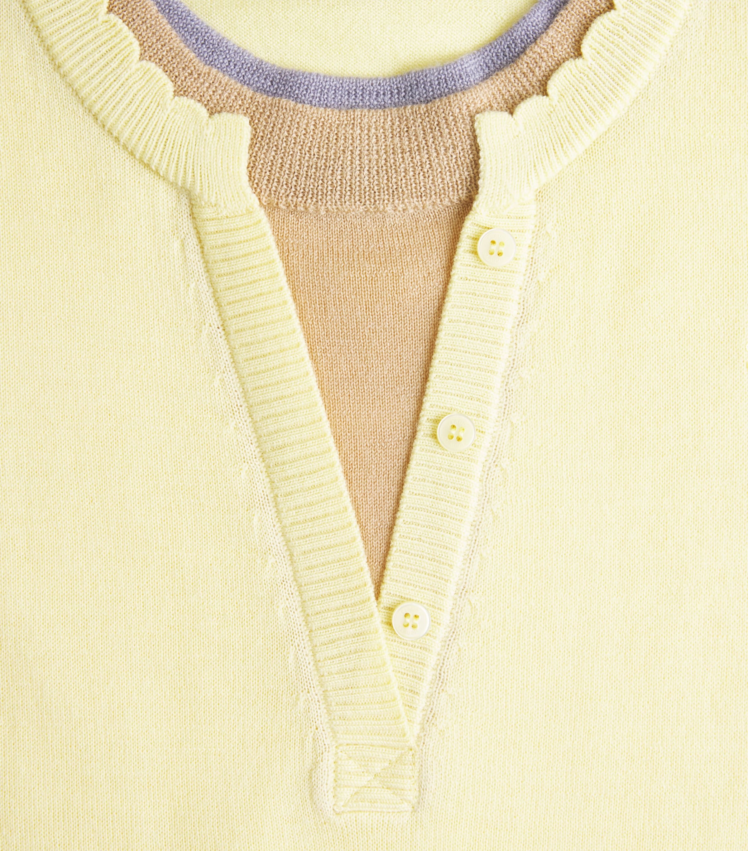 Claudie Pierlot Womens Wool Layered Sweater Baby Yellow Image 6