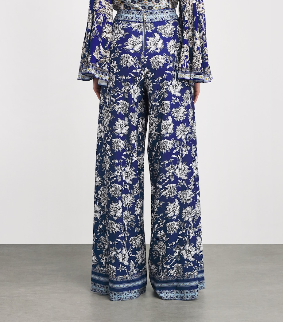 Athena Floral Wide-Leg Trousers I458 - FOREVERMORE Image 4