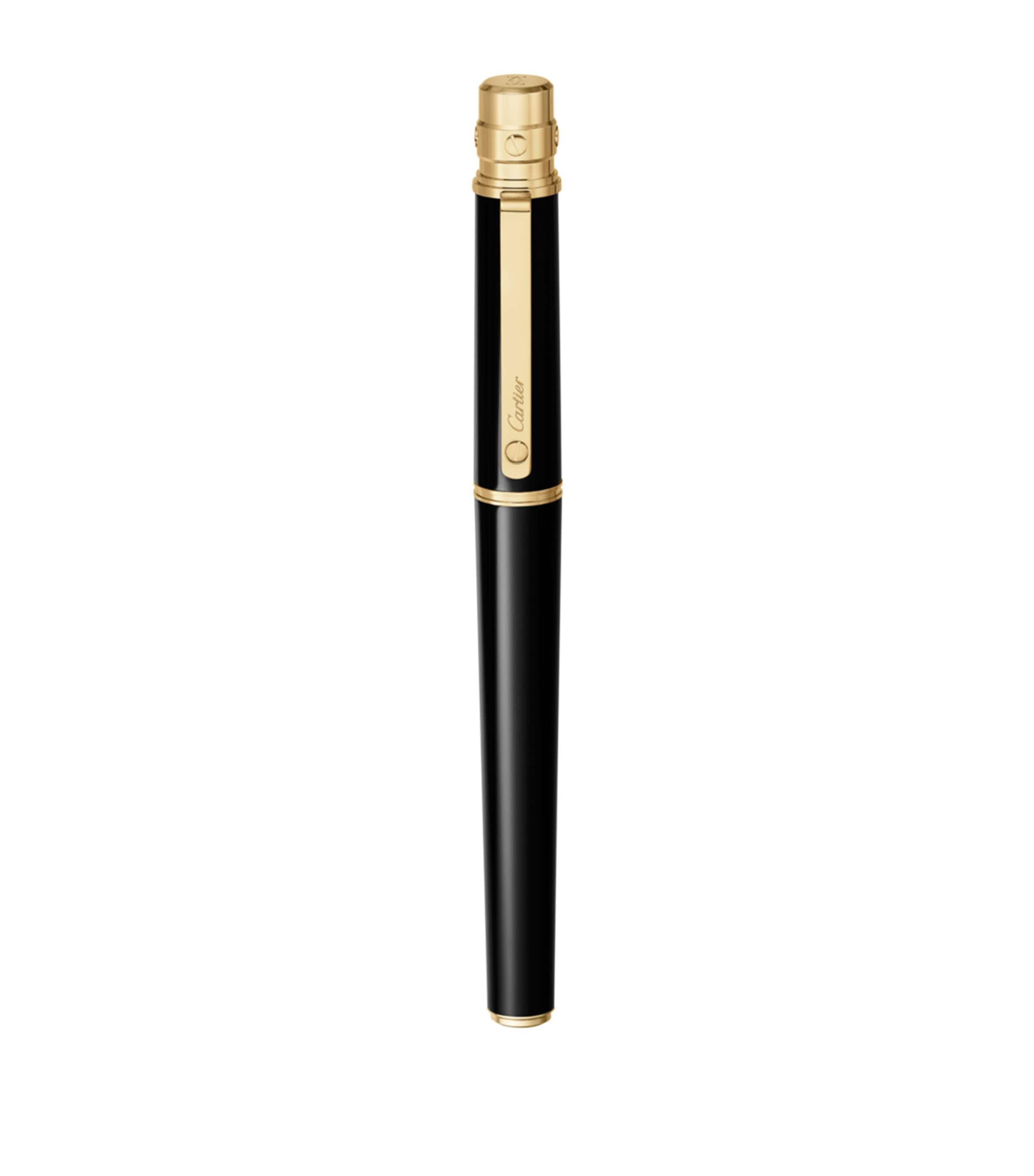 Santos de Cartier Rollerball Pen BLACK & GOLD Image 1