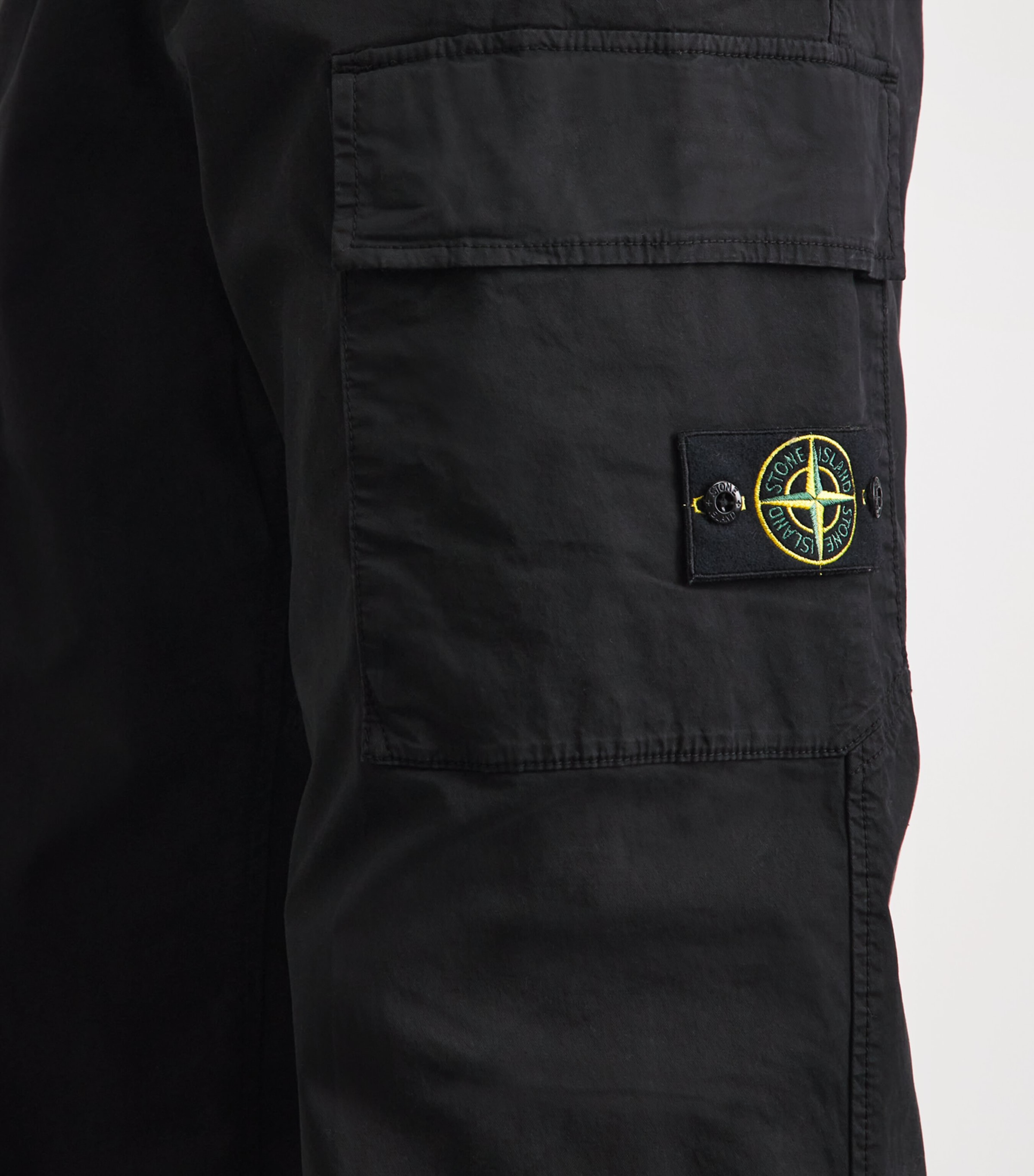 Stone Island Mens Stretch Organic Cotton Cargo Trousers Image 3