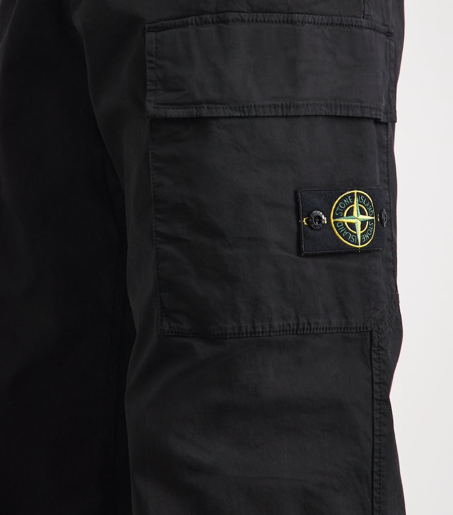 Stone Island Mens Stretch Organic Cotton Cargo Trousers Image 3
