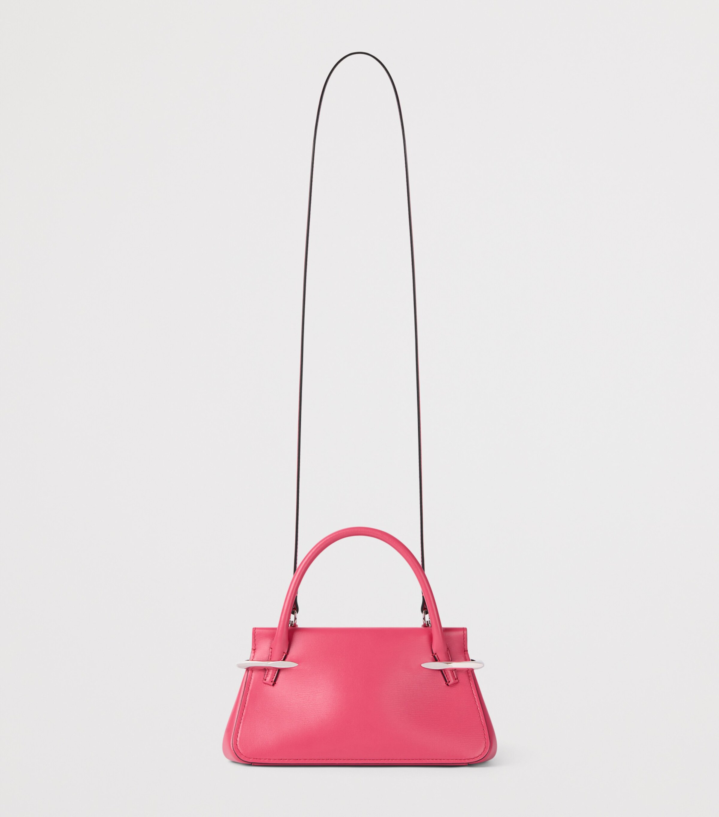 Mini Leather Pinch Top-Handle Bag BRIGHT PEACH Image 4