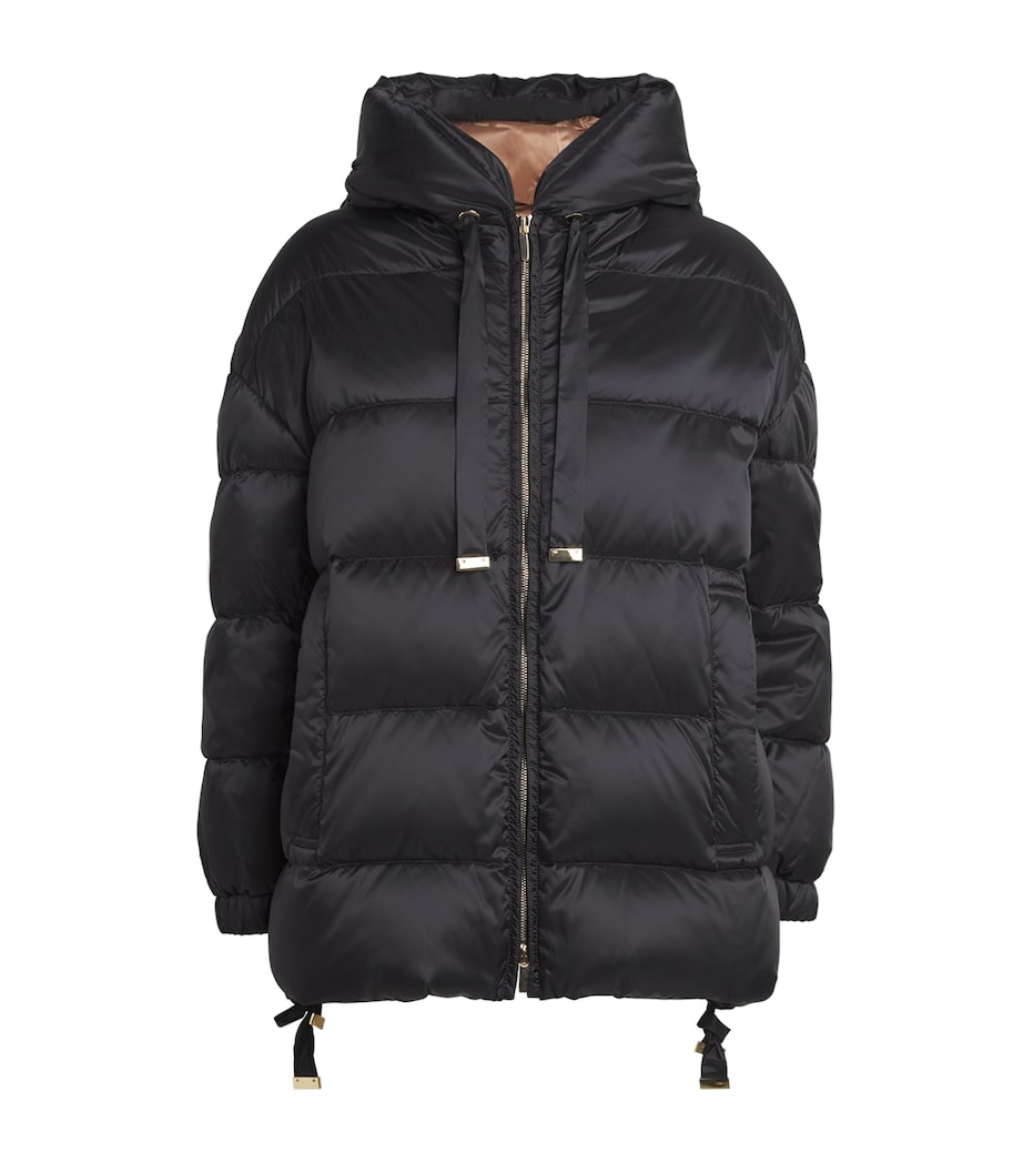 Water-Repellent Down Puffer Jacket BLACK Image 1
