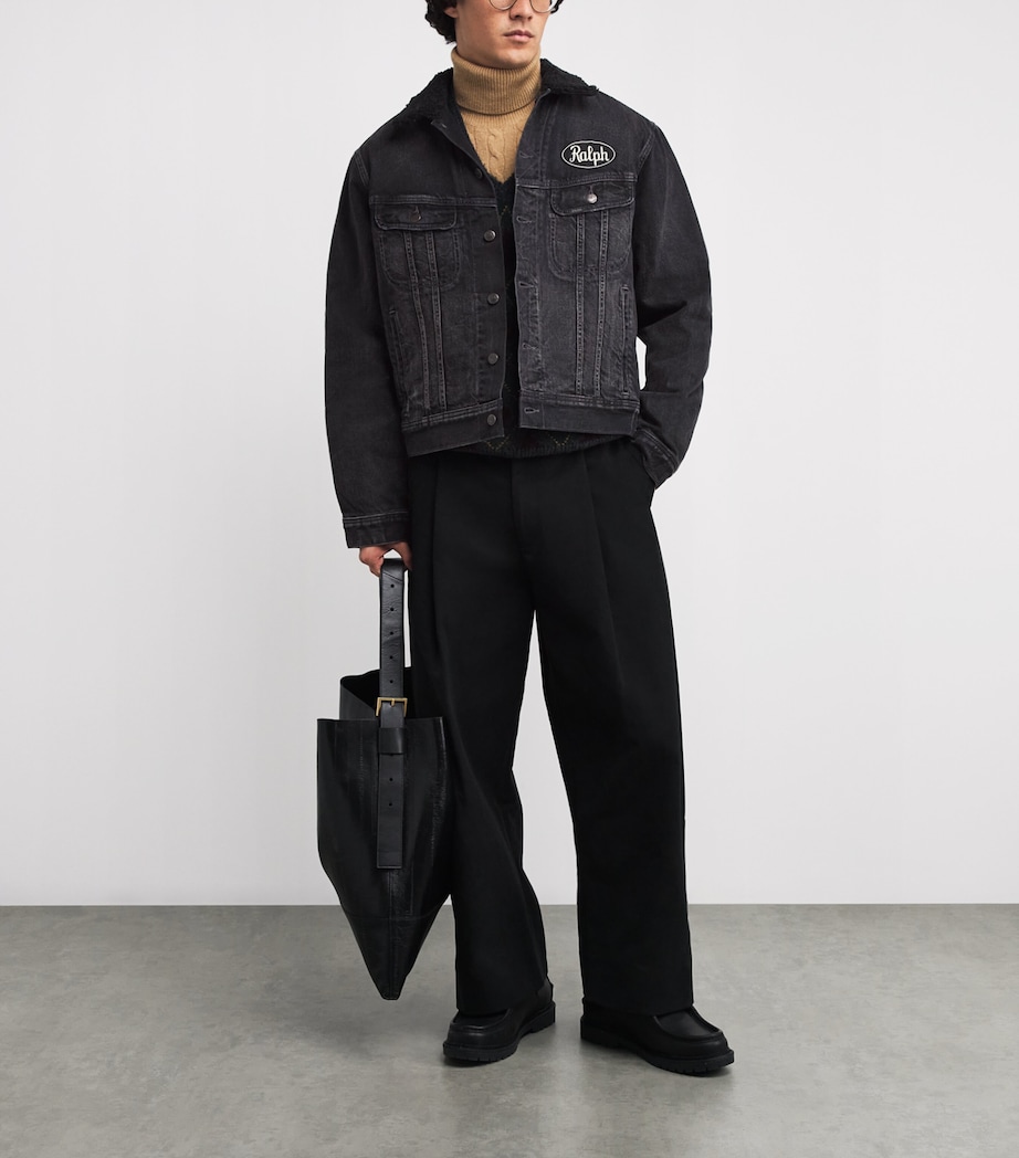 Logo Trucker Denim Jacket BLACK Image 2