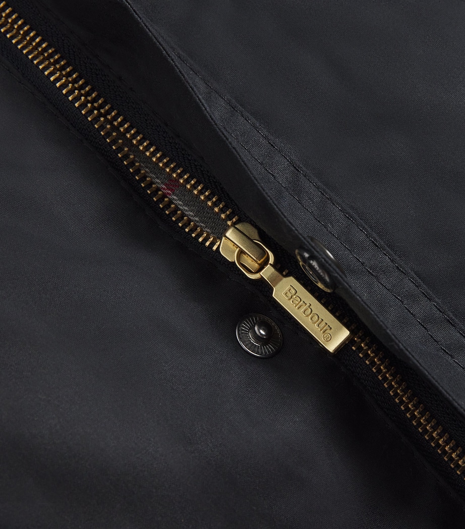 Waxed Bedale Jacket (6-15 Years) NY95 NAVY Image 3
