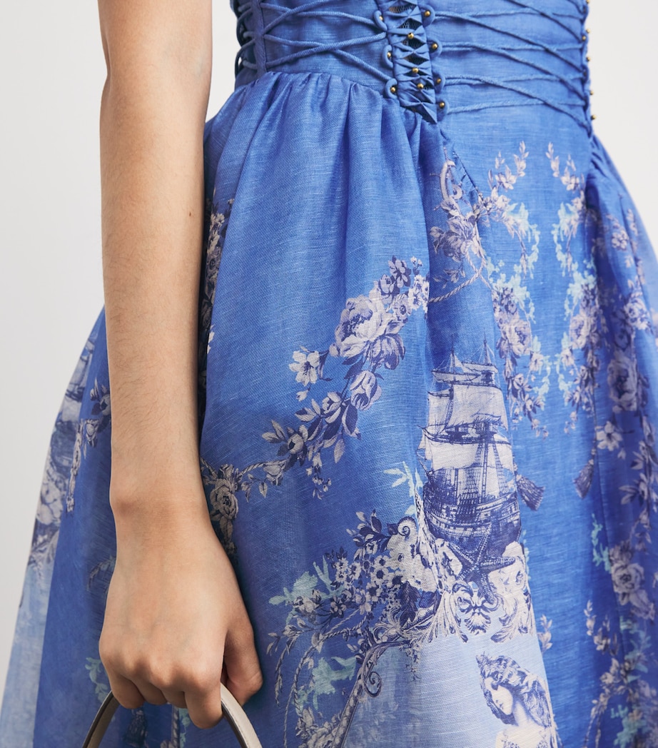 Linen-Silk Midi Dress BLME BLUE MERMAID Image 4