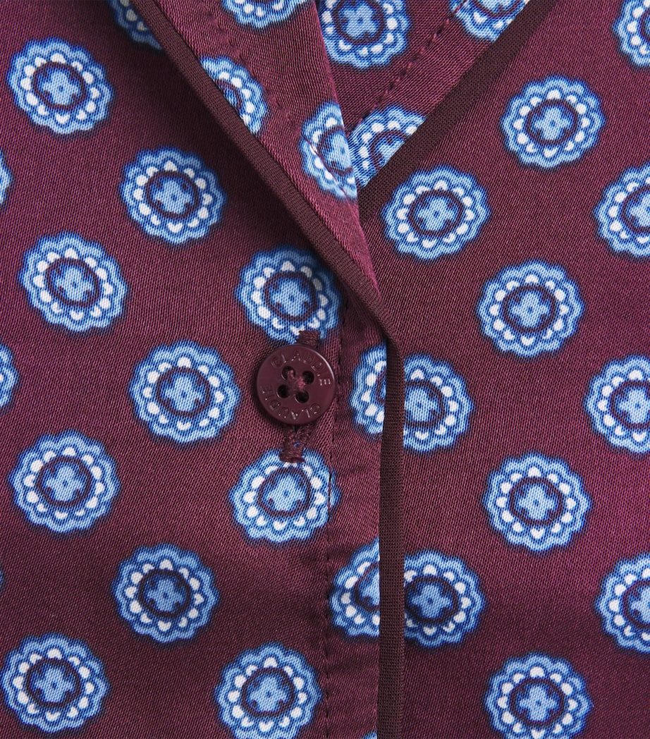 Claudie Pierlot Womens Satin Printed Shirt Burgundy Print Image 6