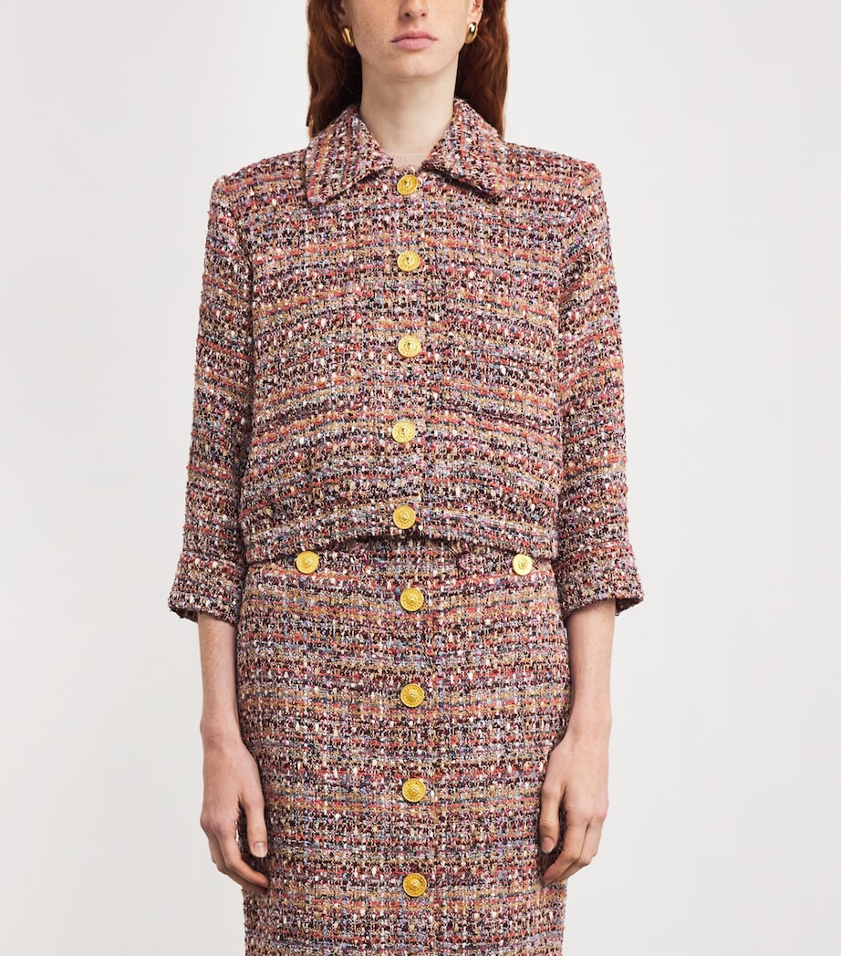 Tweed Cropped Jia Jacket MAUVE/TANMULTITWEED Image 3