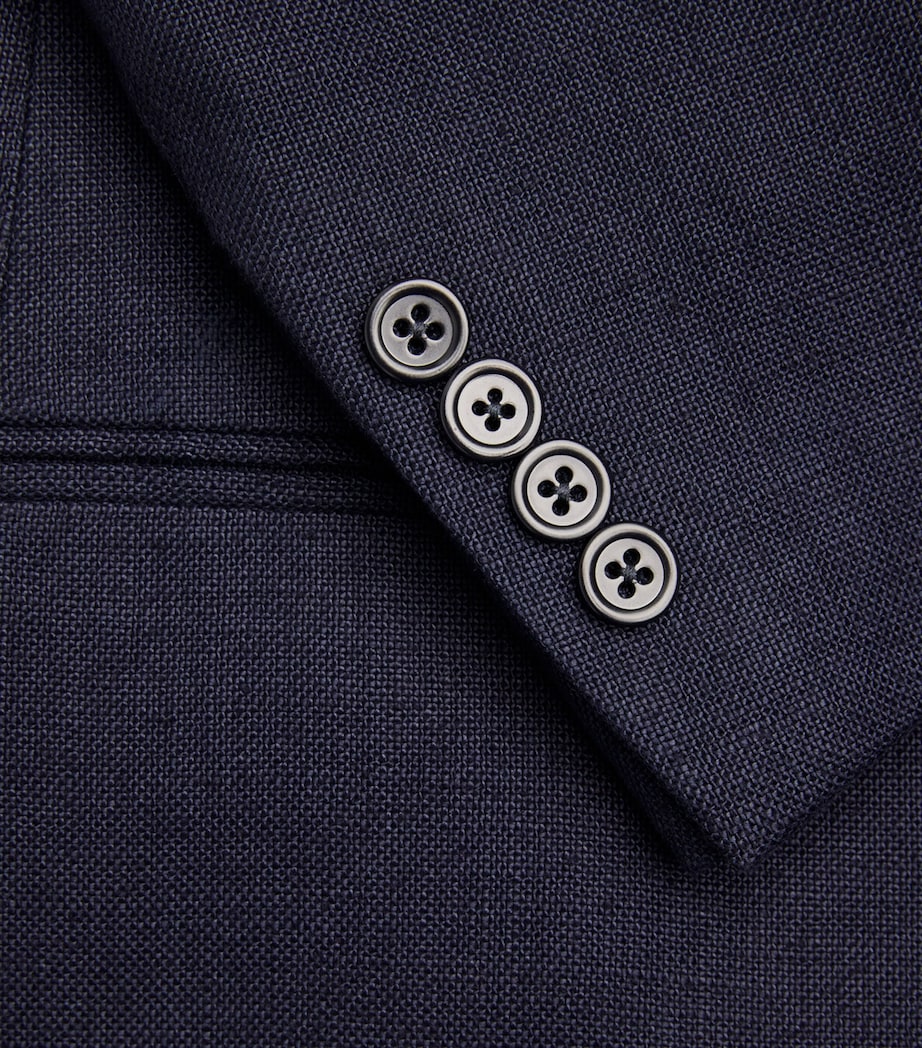 Linen Tuxedo Jacket NAVY Image 5