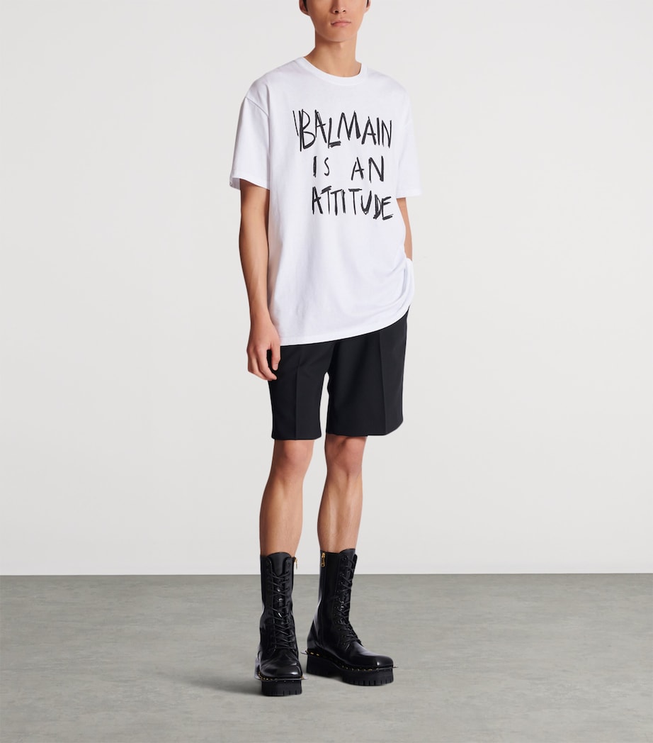 Cotton Logo T-Shirt GAB BLANC/NOIR Image 2