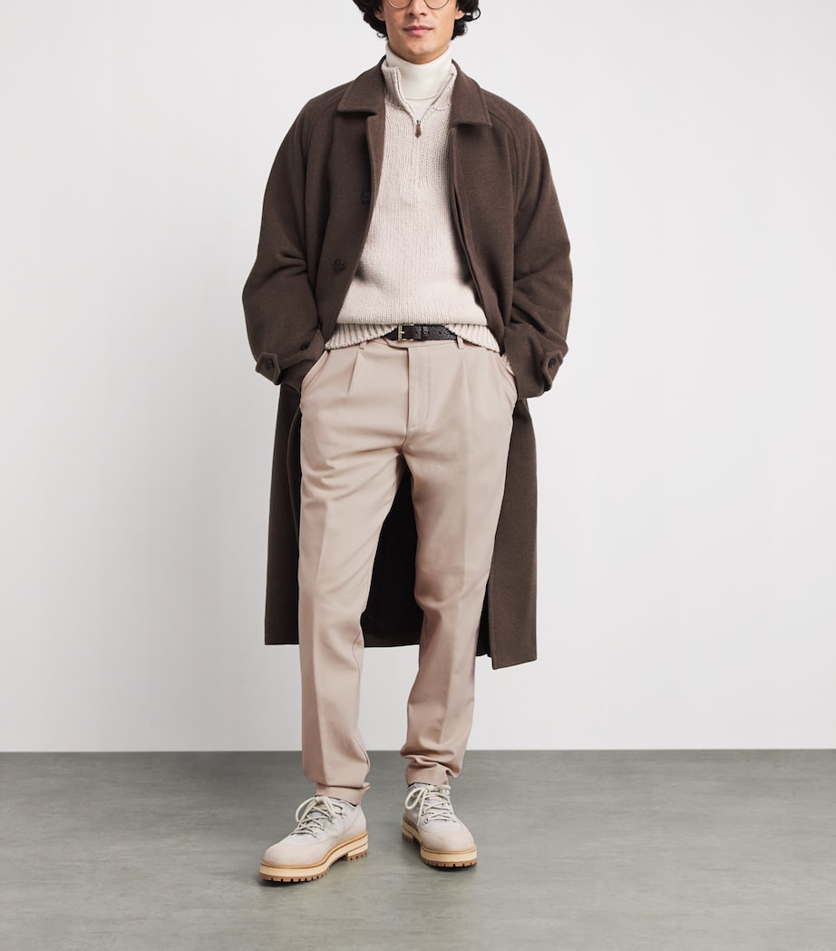 Stretch-Cotton Tapered Trousers SABBIA Image 2