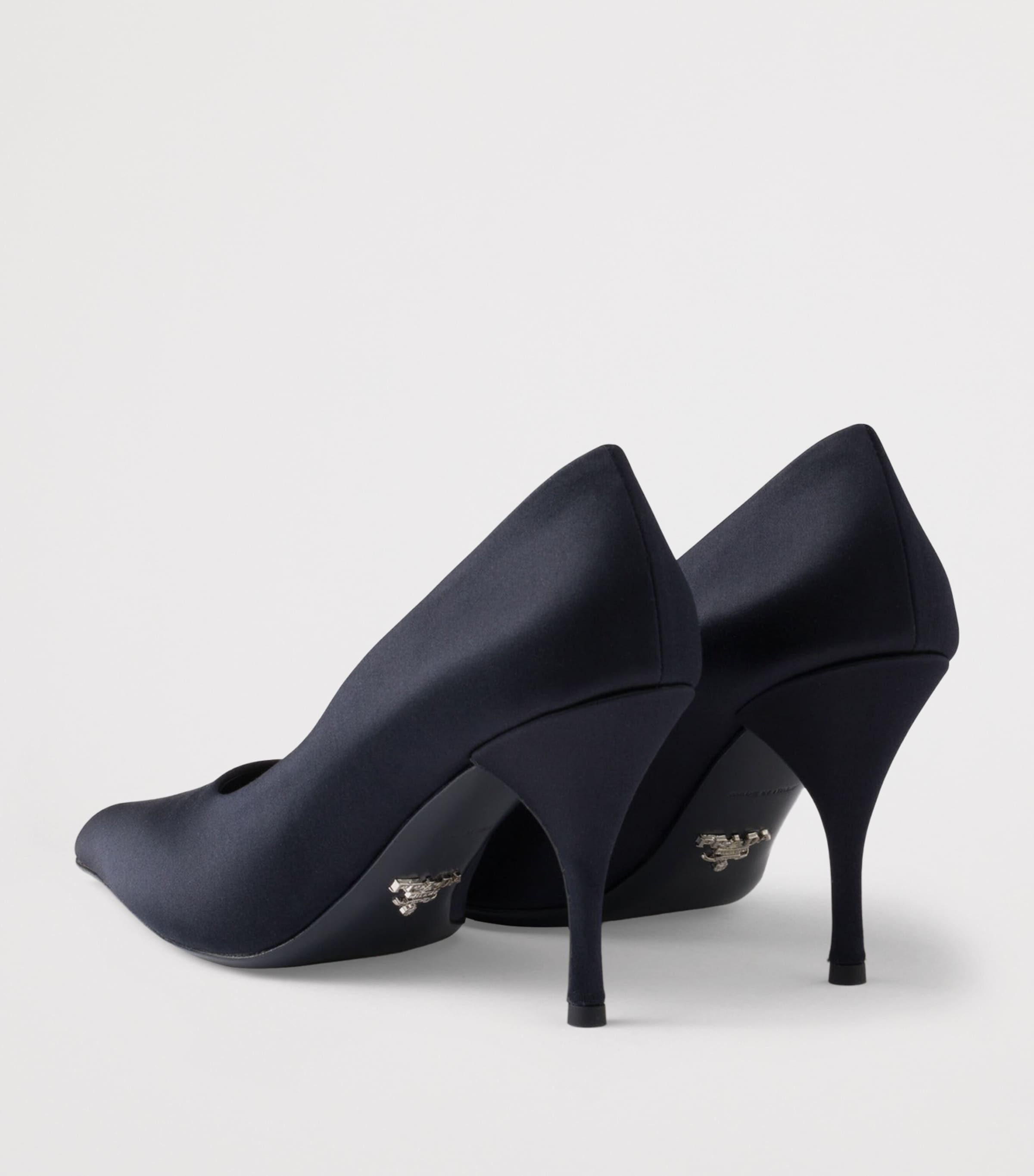 Prada Satin Pumps 85 Blue Image 5