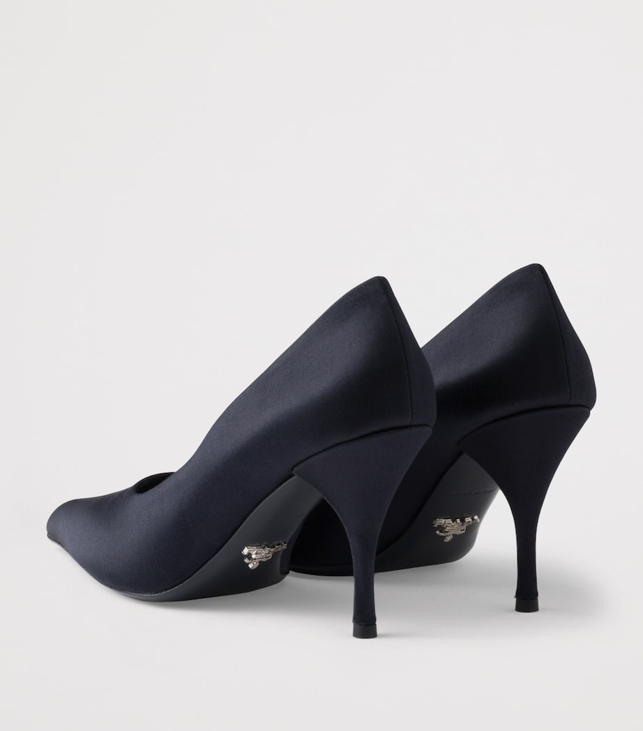Prada Satin Pumps 85 Blue Image 5