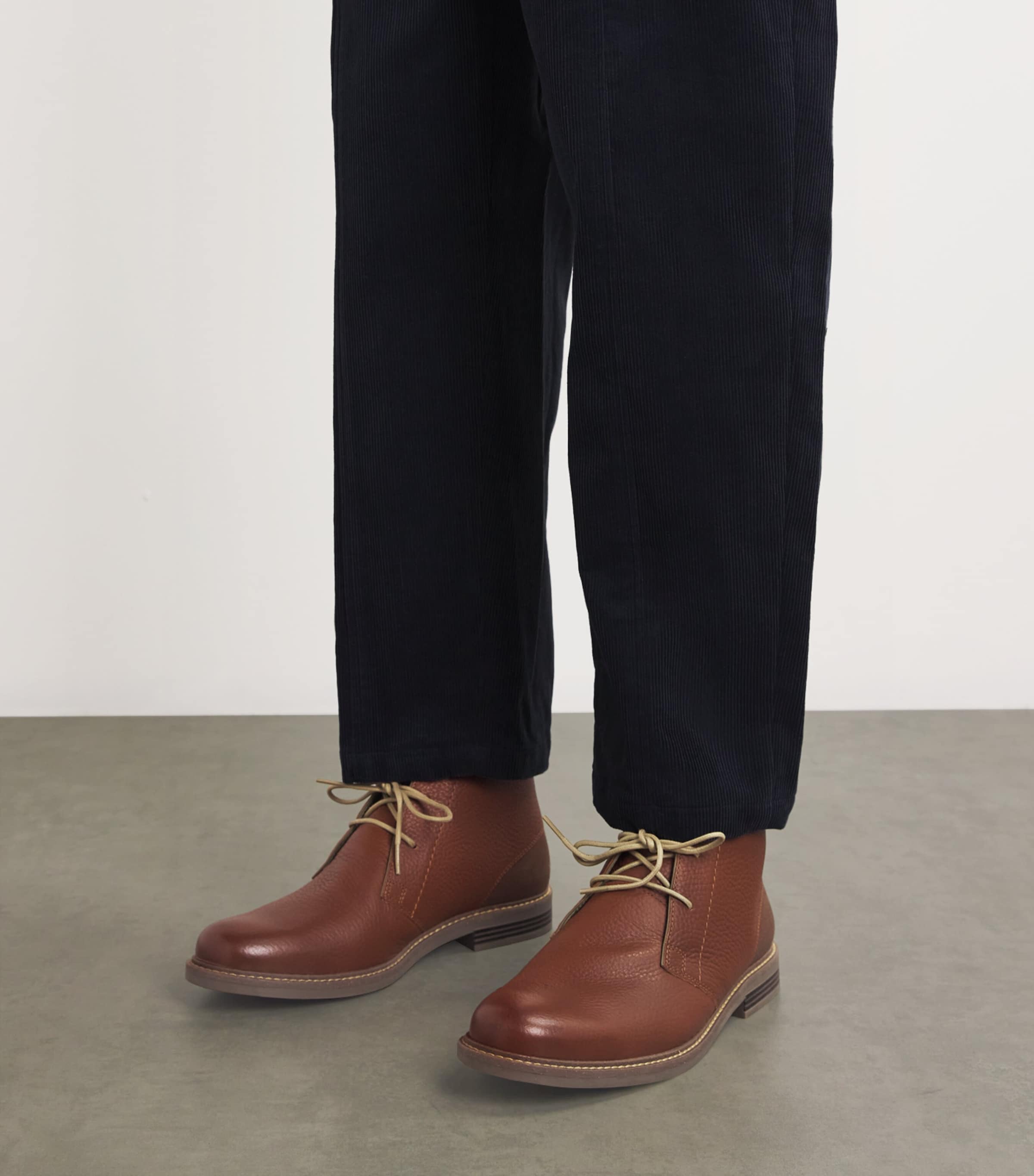 Barbour Leather Readhead Chukka Boots Cognac Image 2