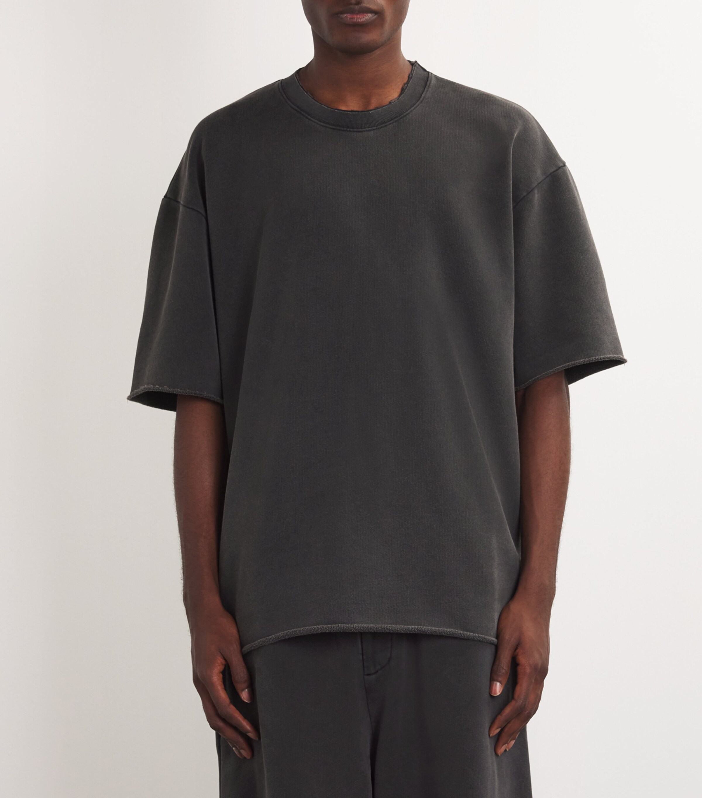 Helmut Lang Mens Garment-Dyed Upstate T-Shirt Black Image 3