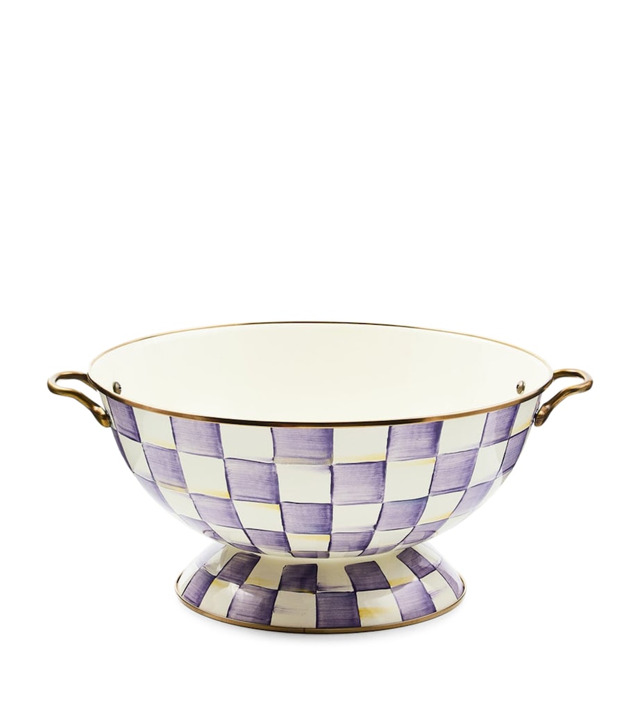 MacKenzie-Childs Violet Check Everything Bowl Violet Image 1