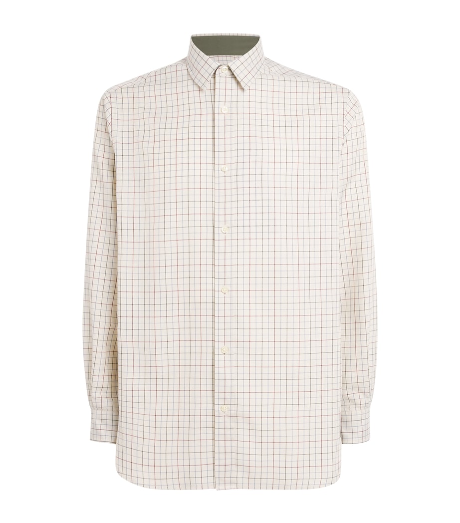 Check Charlow Shirt 01D2: IVRY+BLU CHCK Image 1