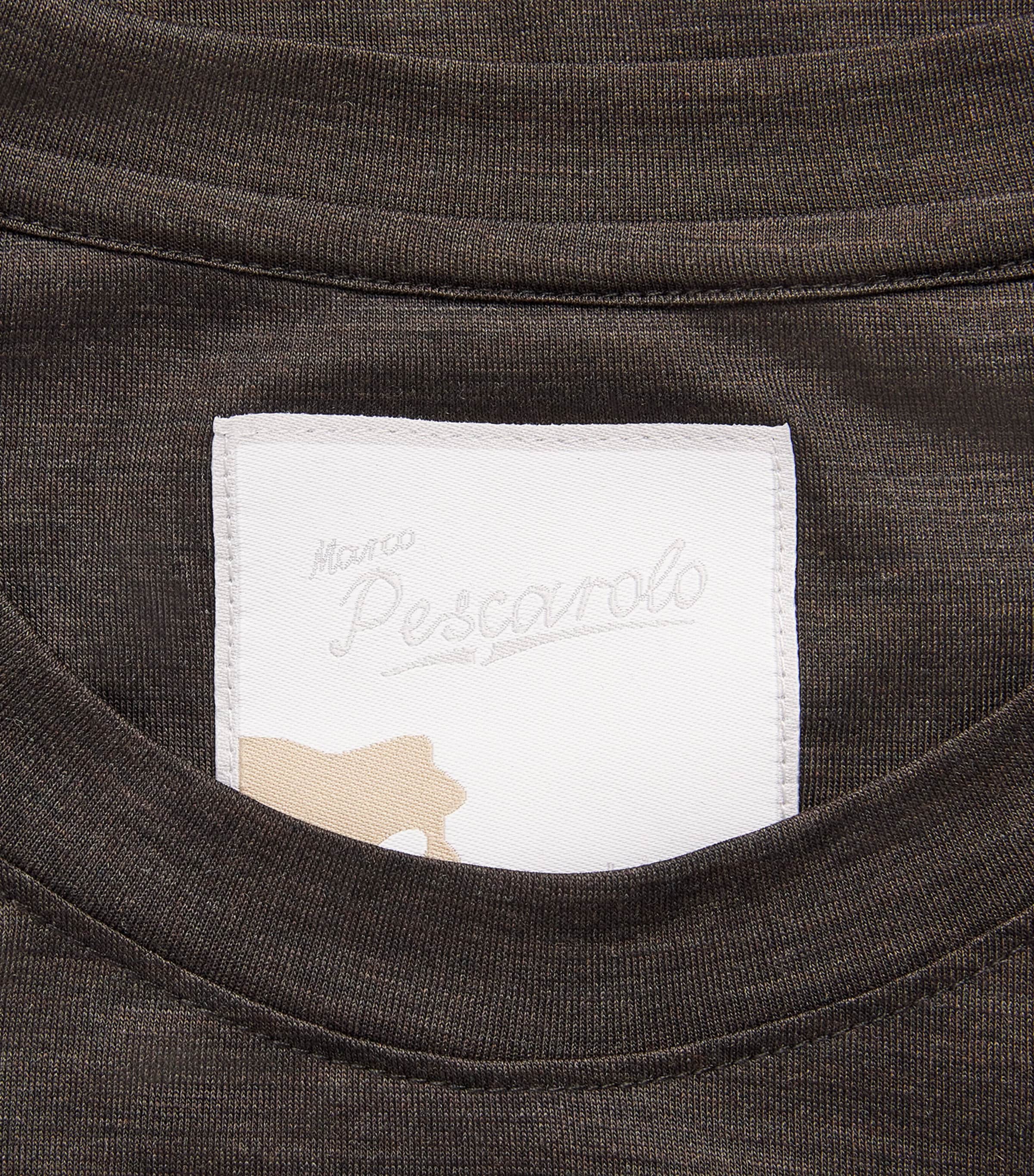 Marco Pescarolo Mens Virgin Wool T-Shirt Brown Image 5