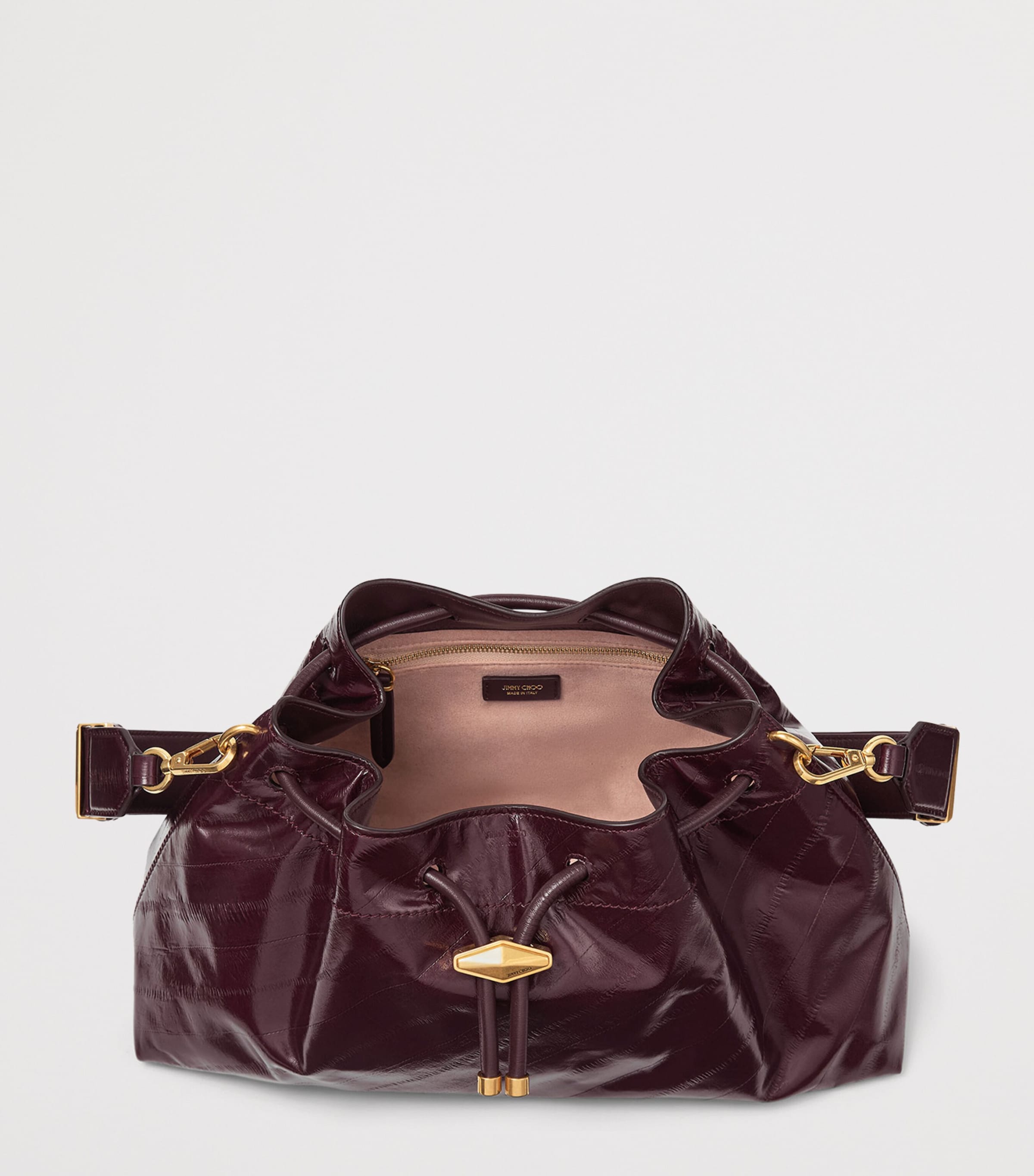 Jimmy Choo Leather Bon Bon Shoulder Bag Barolo/gold Image 4