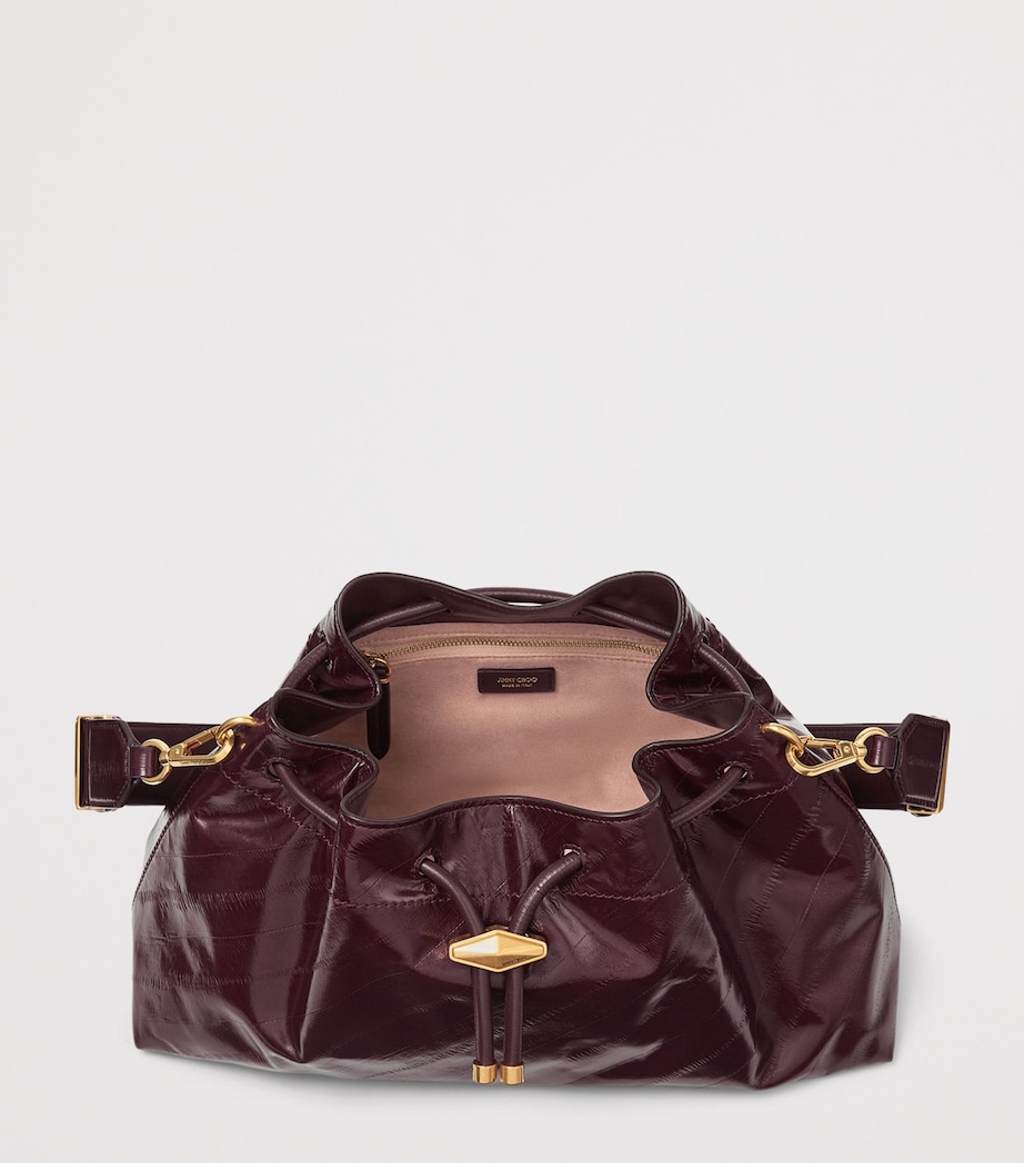 Jimmy Choo Leather Bon Bon Shoulder Bag Barolo/gold Image 4