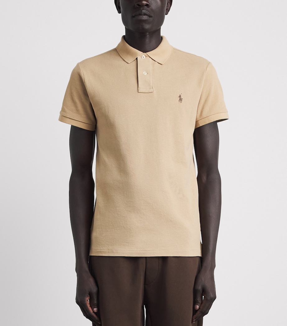 Polo Ralph Lauren Mens Cotton Mesh Slim-Fit Polo Shirt Vintage Image 4