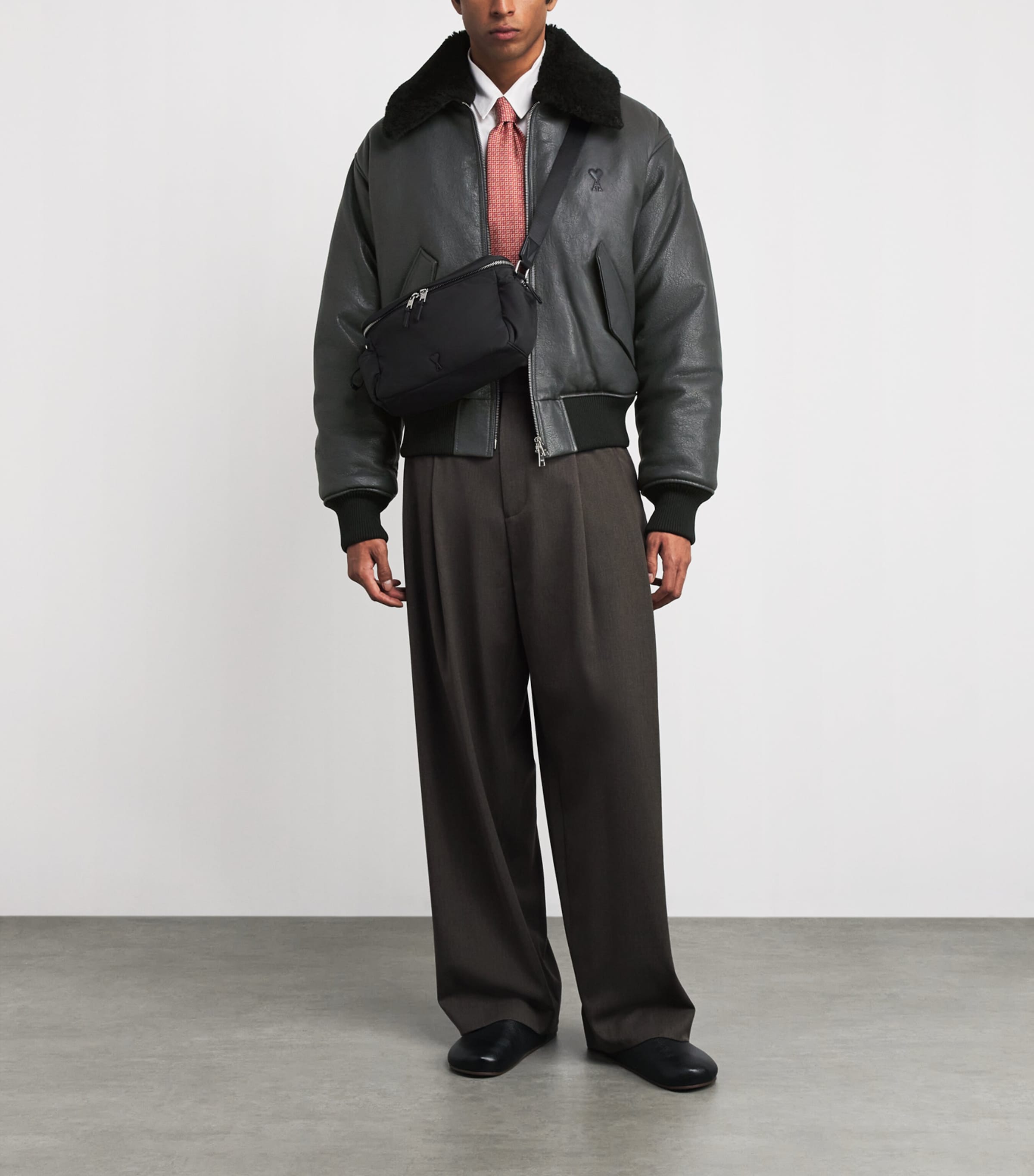 Lambskin Bomber Jacket 020 - ANTHRACITE Image 2