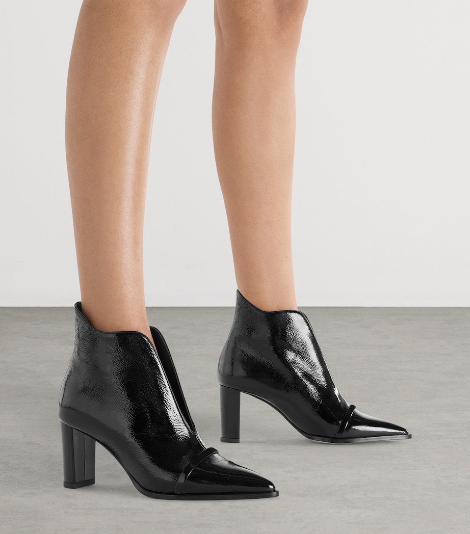Patent Leather Clara Ankle Boots 70 BLACK Image 2