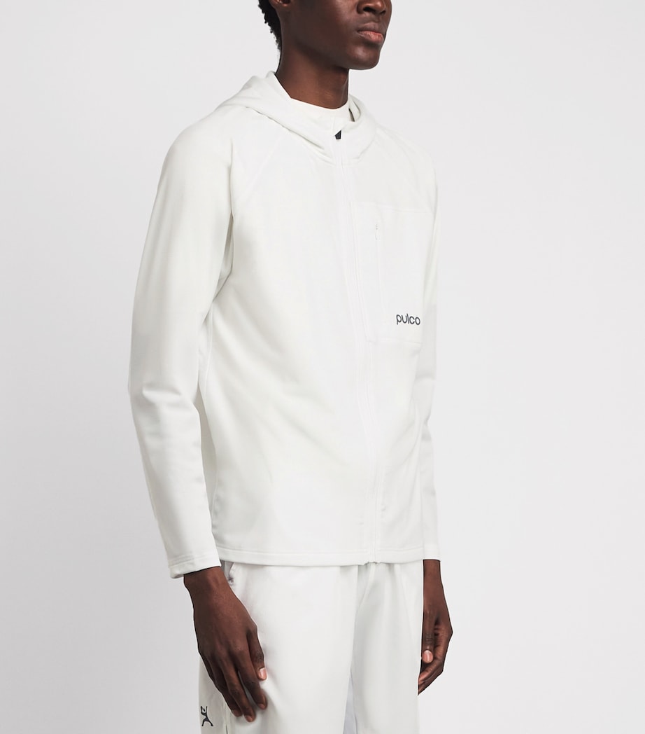 Pulco Studios Mens Full Zip Training Hoodie White Image 4