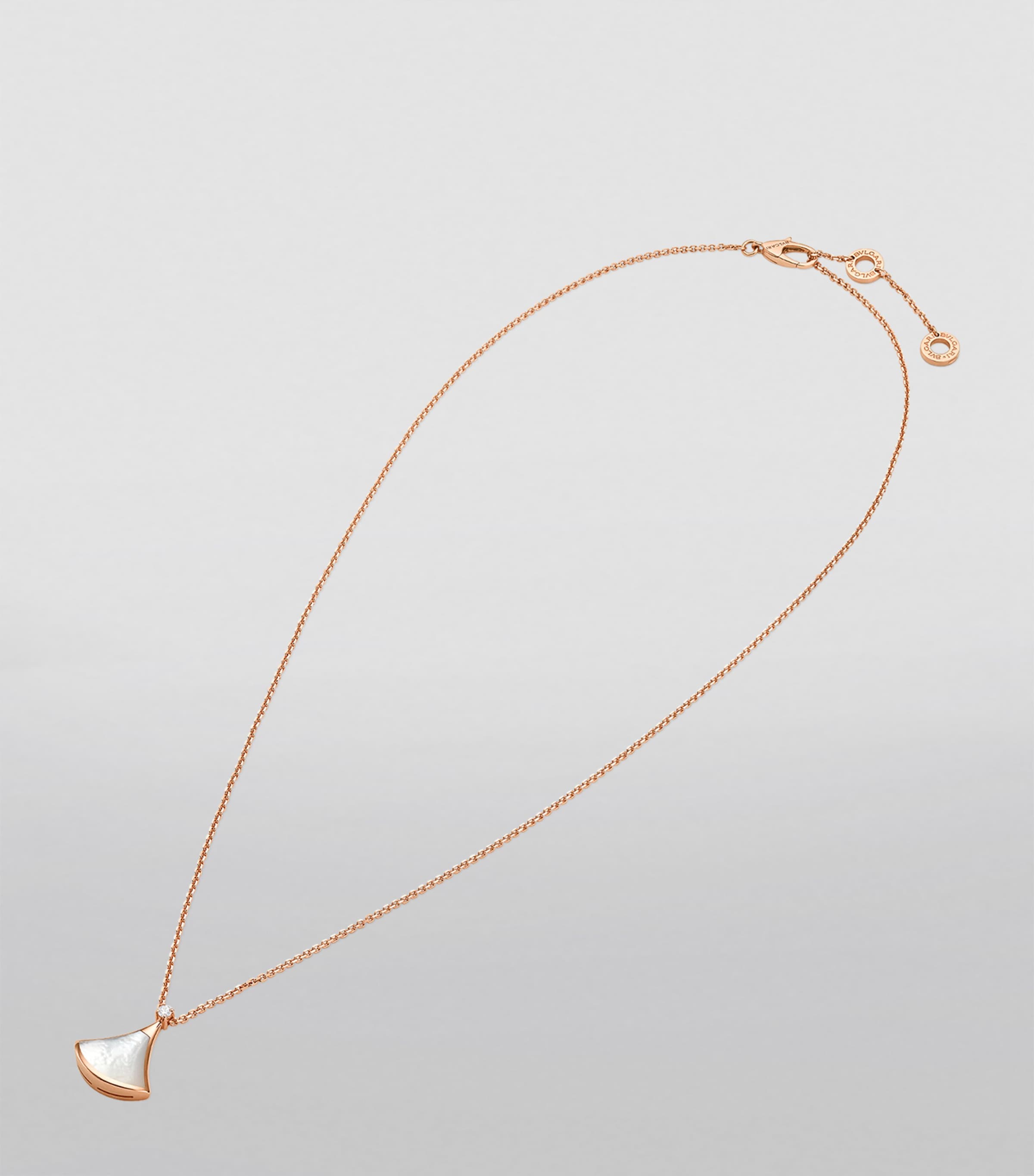 Rose Gold, Diamond and Mother-of-Pearl Divas' Dream Necklace PINK GOLD Image 3
