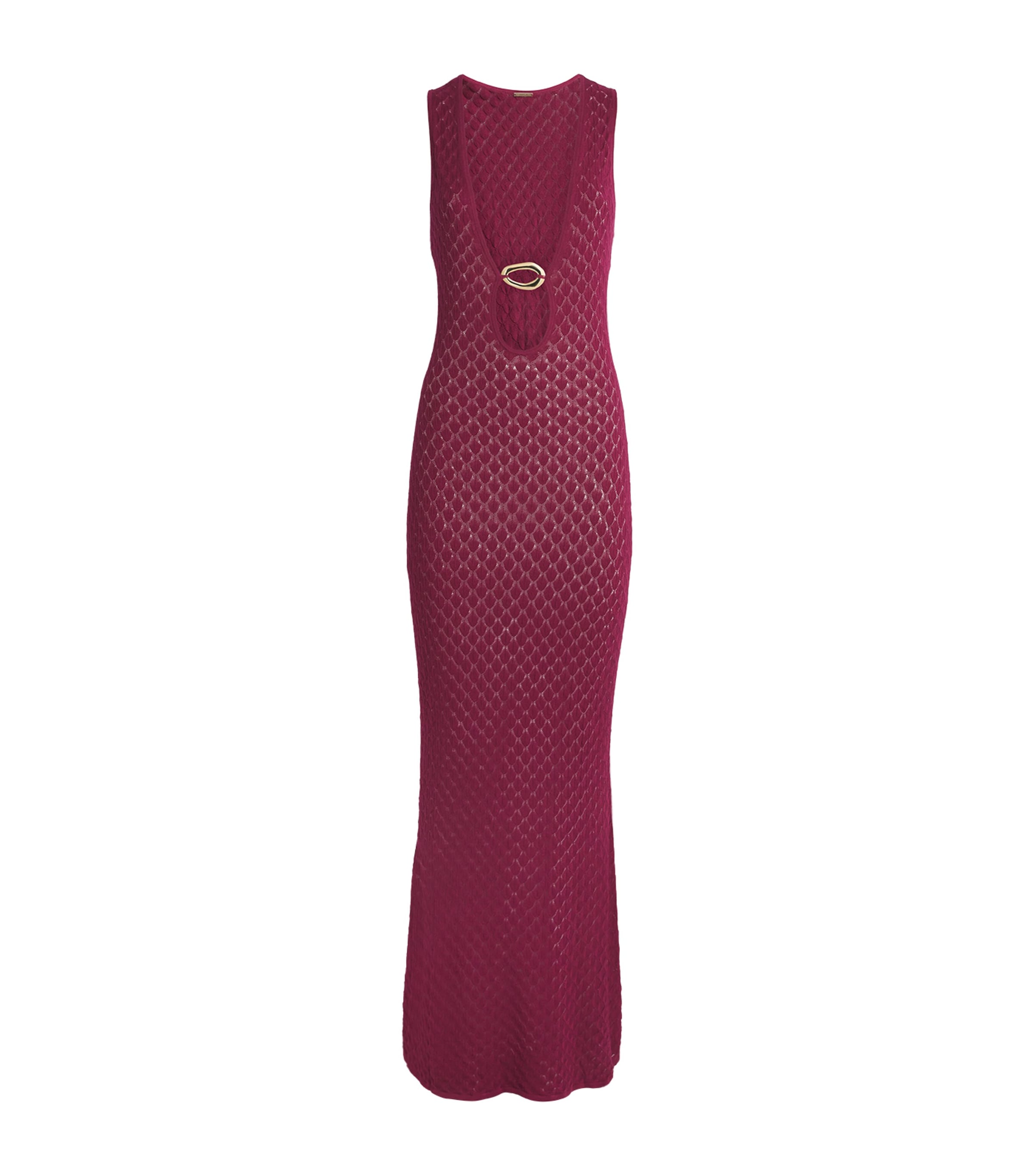 AWAY THAT DAY Womens Crochet Dominica Maxi Dress Cassis Image 1