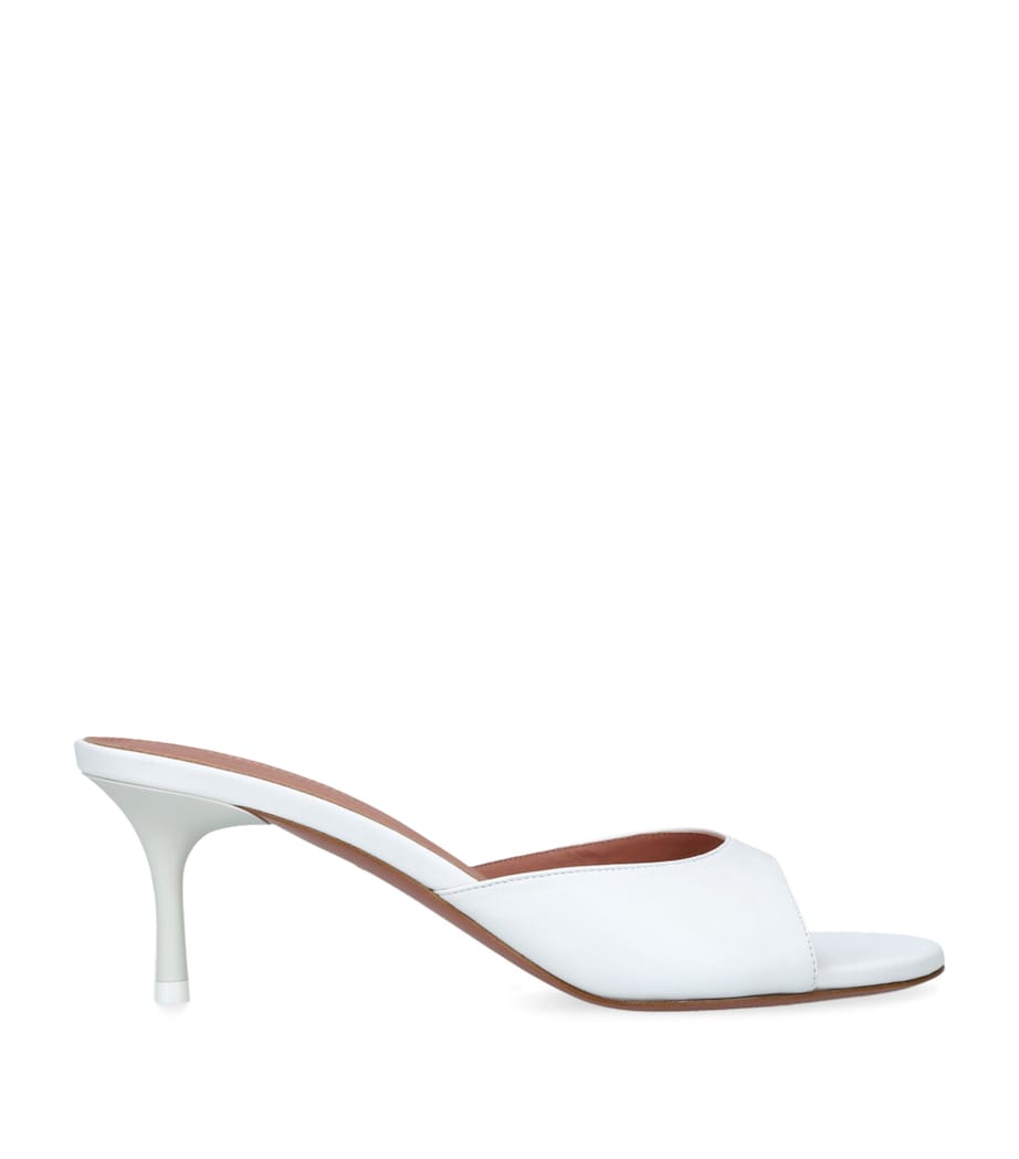 Leather Jeanne Heeled Mules 60 WHITE Image 1