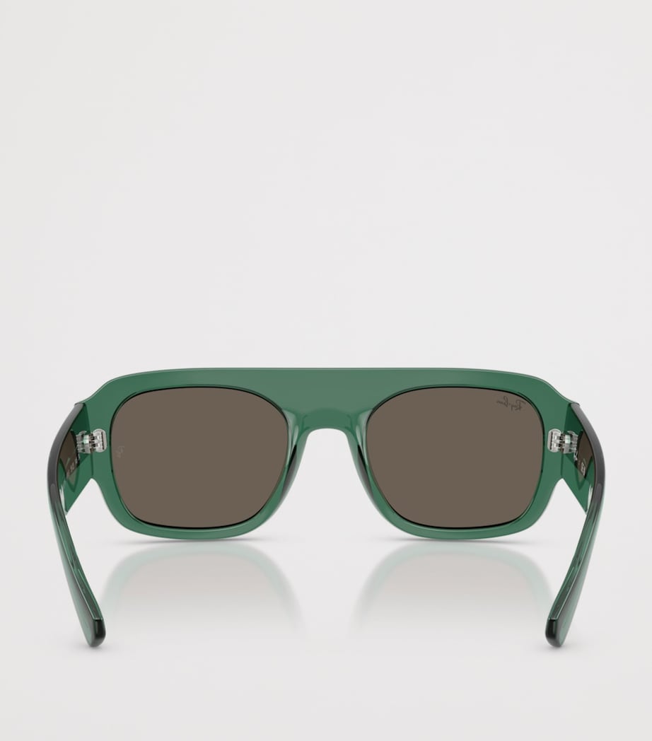 Ray-Ban RB2218 Irregular Sunglasses Green Image 3