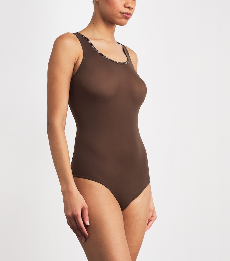 Crystal-Embellished String Bodysuit 8080 UMBER JET Image 2