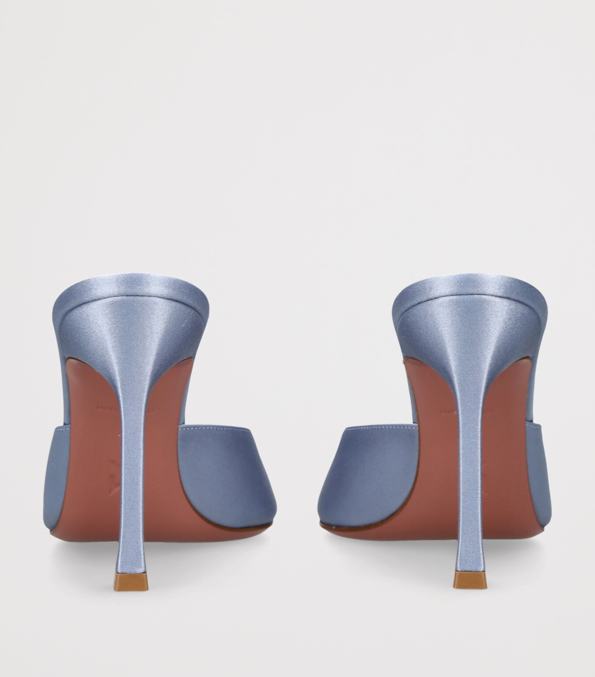 Amina Muaddi Satin Alexa Mules 95 Lilac Image 2