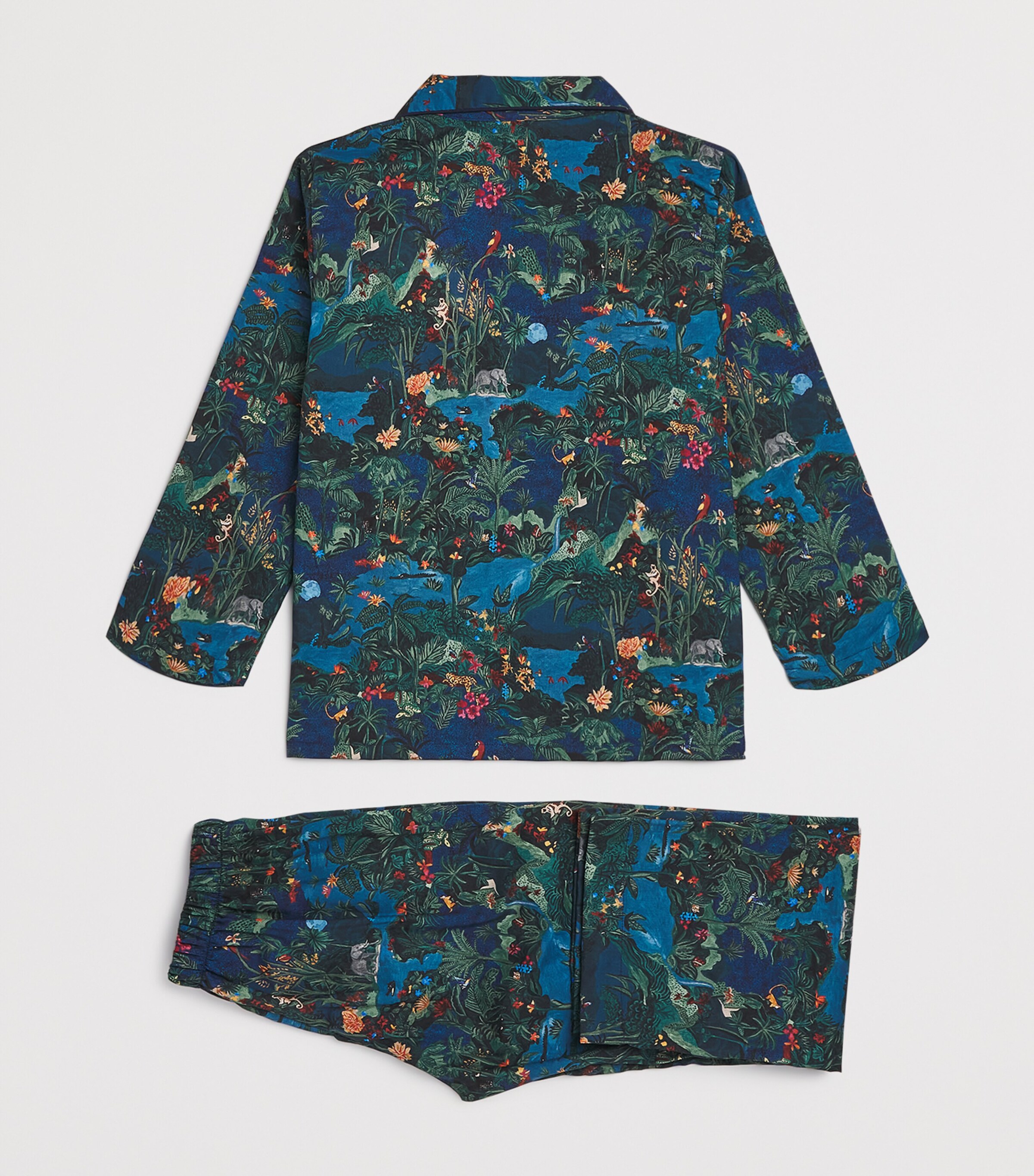Derek Rose Kids Printed Ledbury Pyjama Set (13-16 Years) Image 2