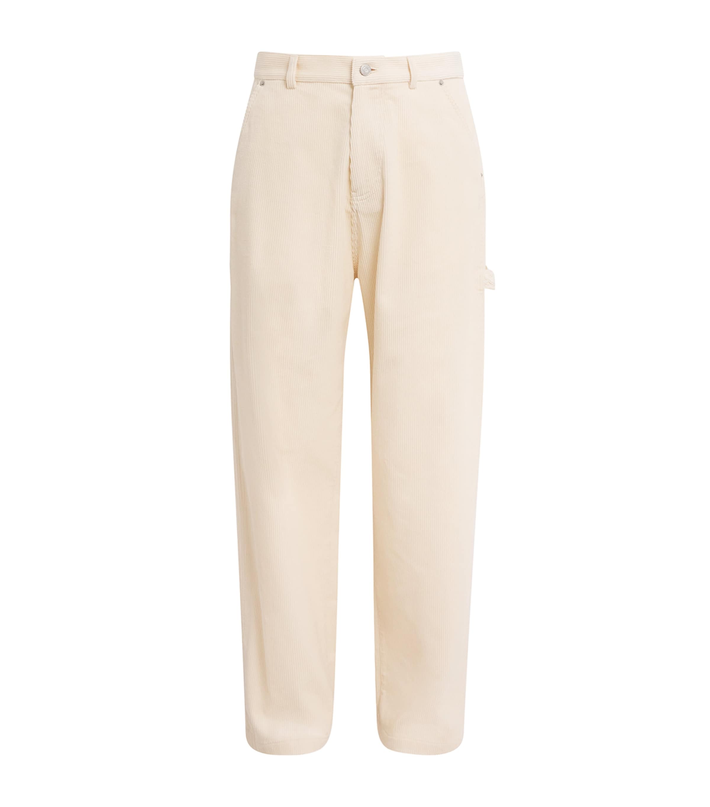 Drôle De Monsieur Mens Cotton Corduroy Trousers Ec / Ecru Image 1