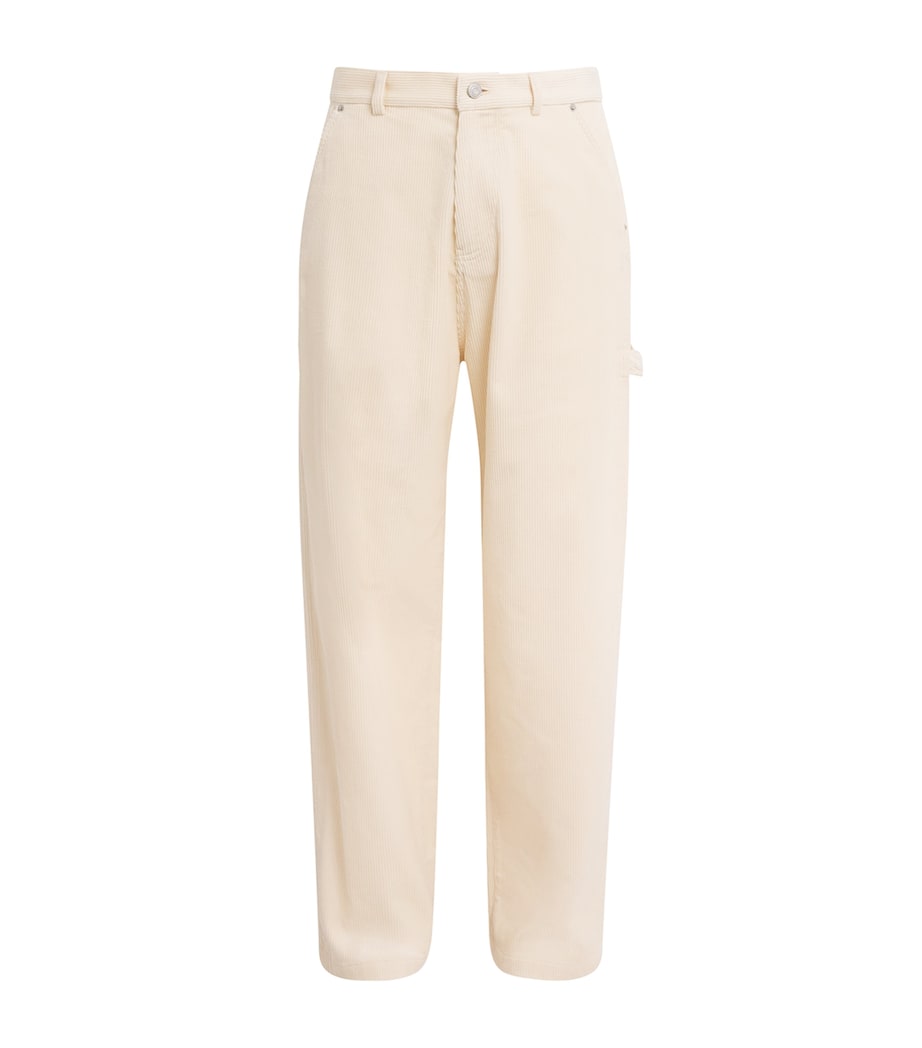 Drôle De Monsieur Mens Cotton Corduroy Trousers Ec / Ecru Image 1