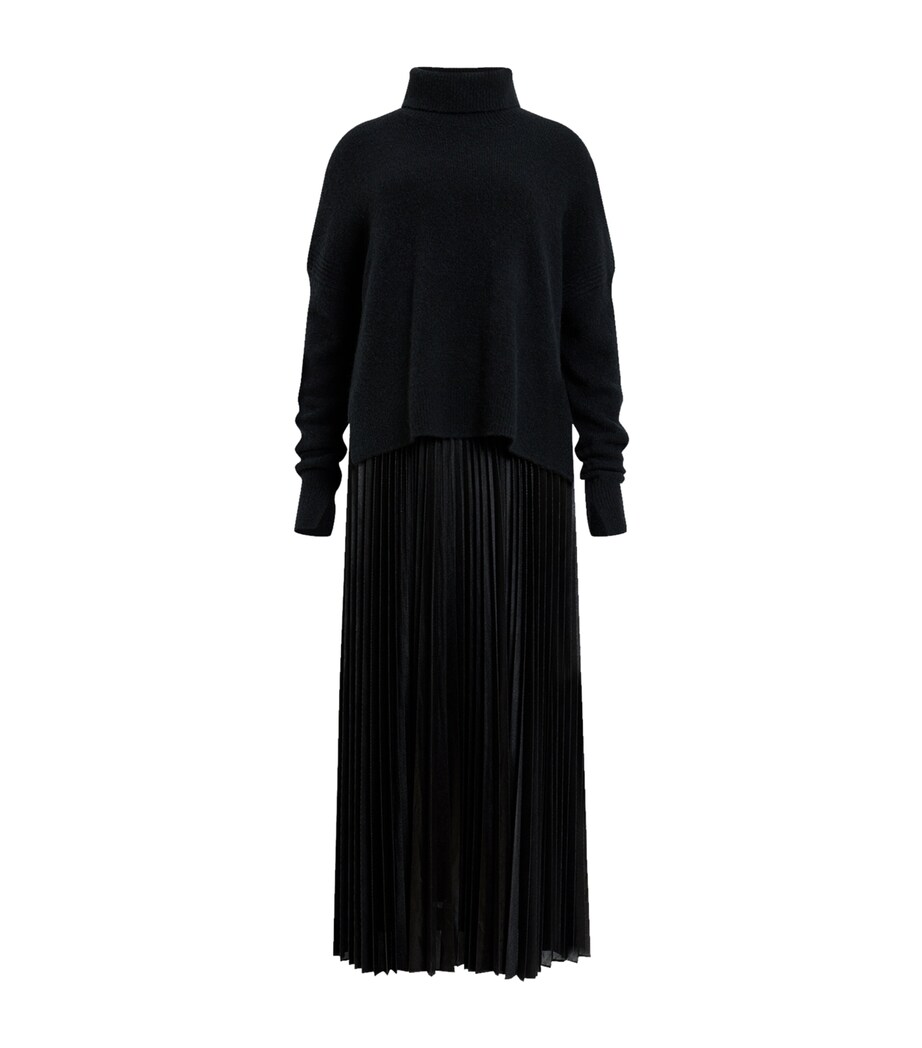 allsaints spark 2 in 1 pleated maxi dress ALLSAINTS Spark 2-In-1 Pleated Maxi Dress