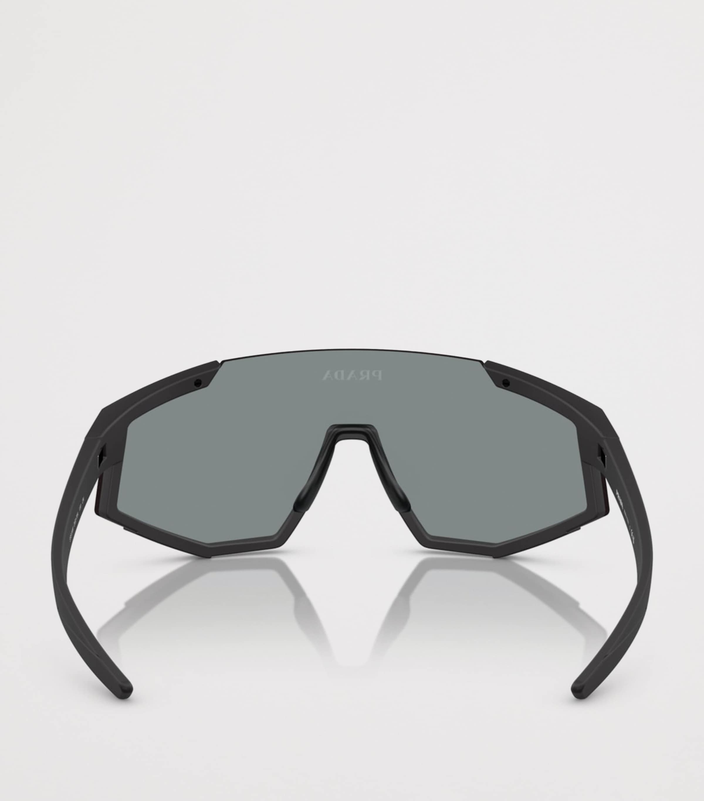 Prada Linea Rossa Shield Pillow Sunglasses Black Image 4
