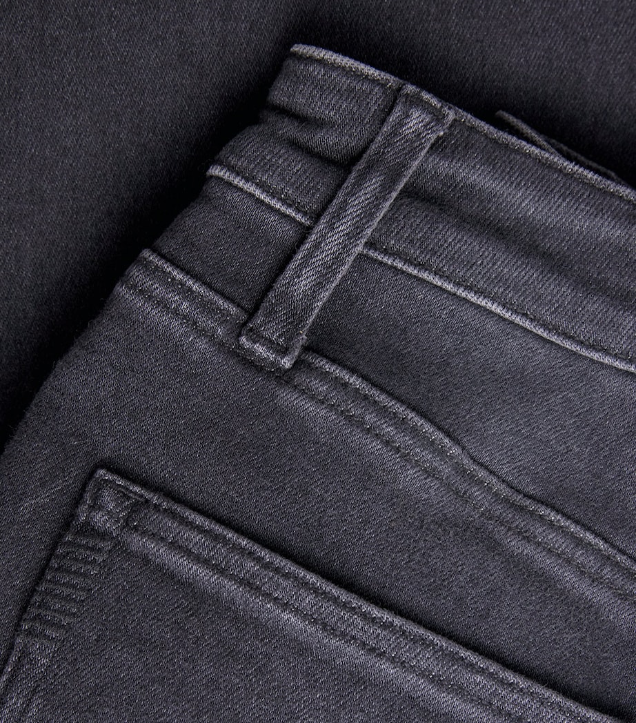 PAIGE Womens Tatum Wide-Leg Jeans Ink Black Image 6