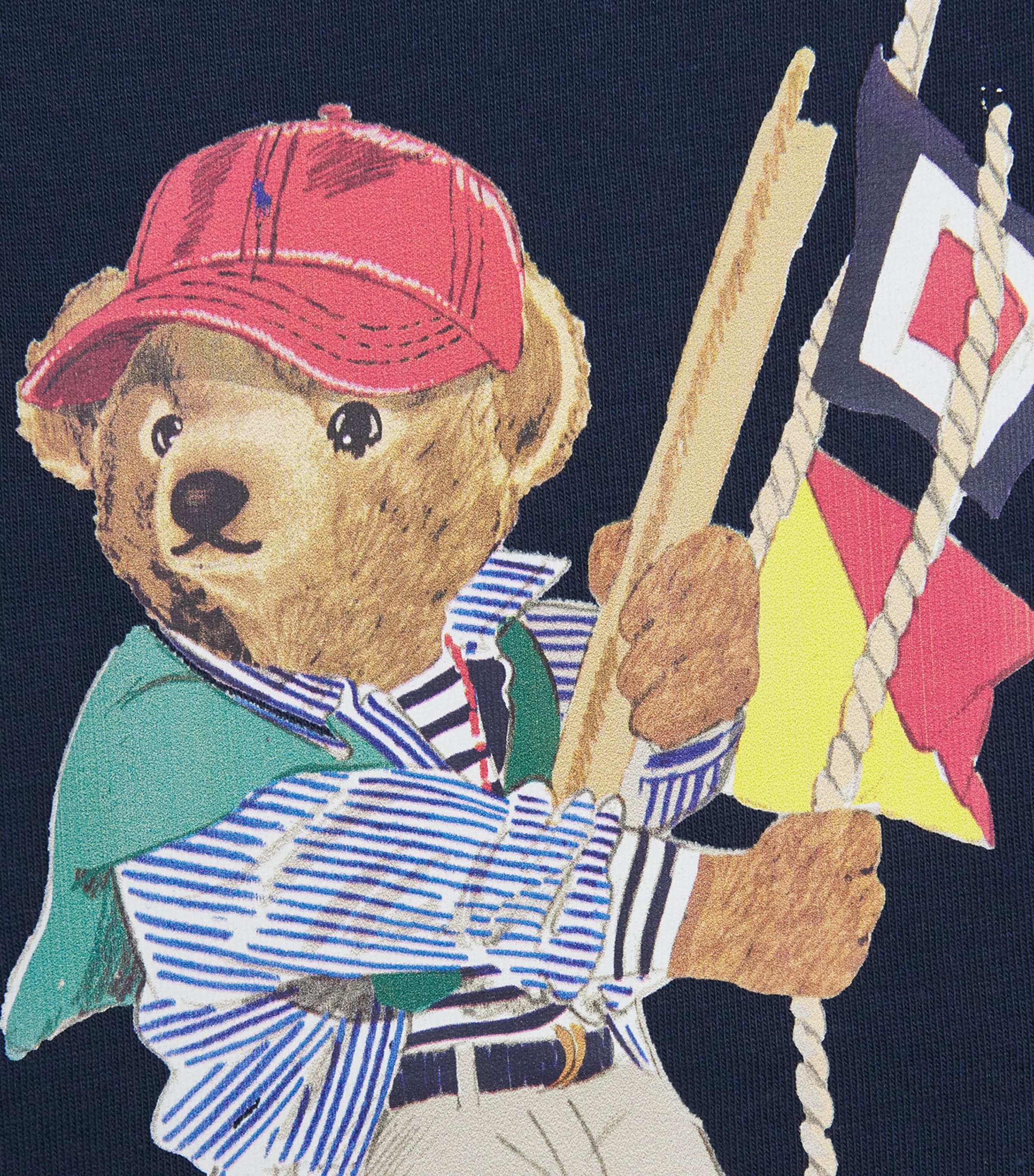 Ralph Lauren Kids Cotton Sailing Bear T-Shirt (2-7 Years) Nwprt Nvy Image 3