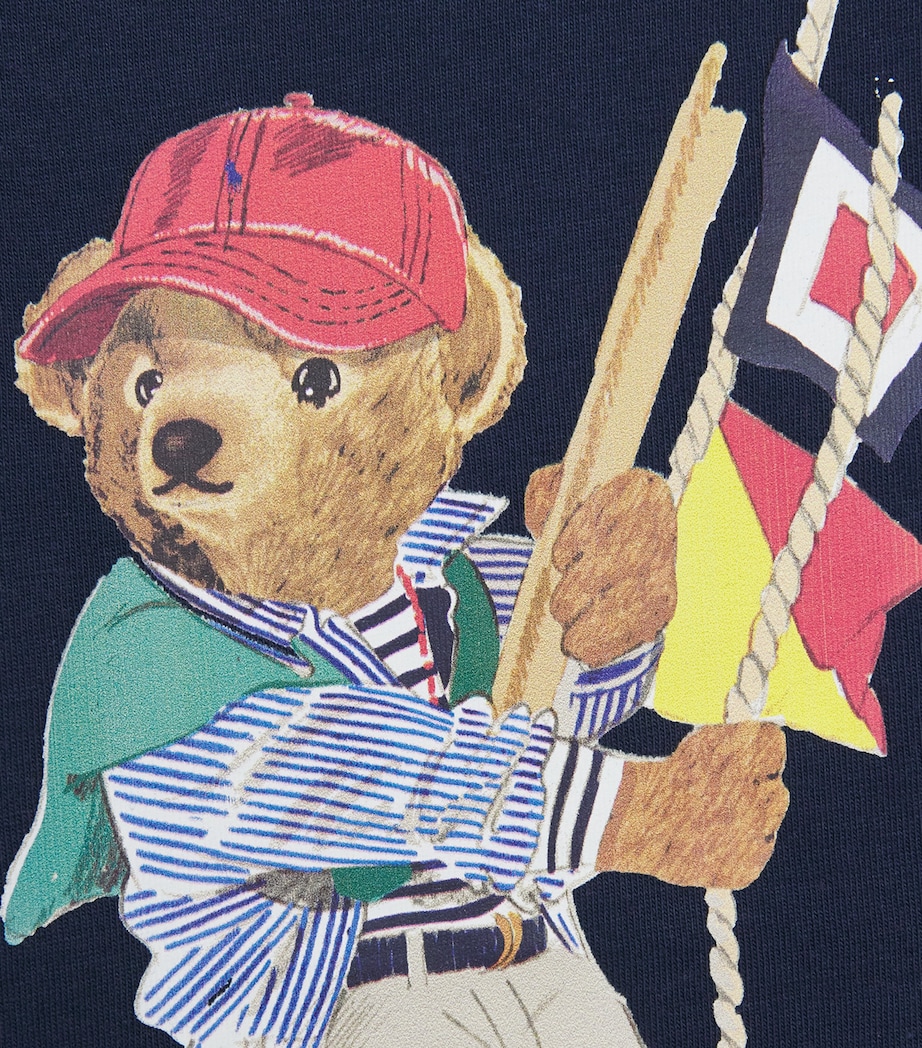 Ralph Lauren Kids Cotton Sailing Bear T-Shirt (2-7 Years) Nwprt Nvy Image 3